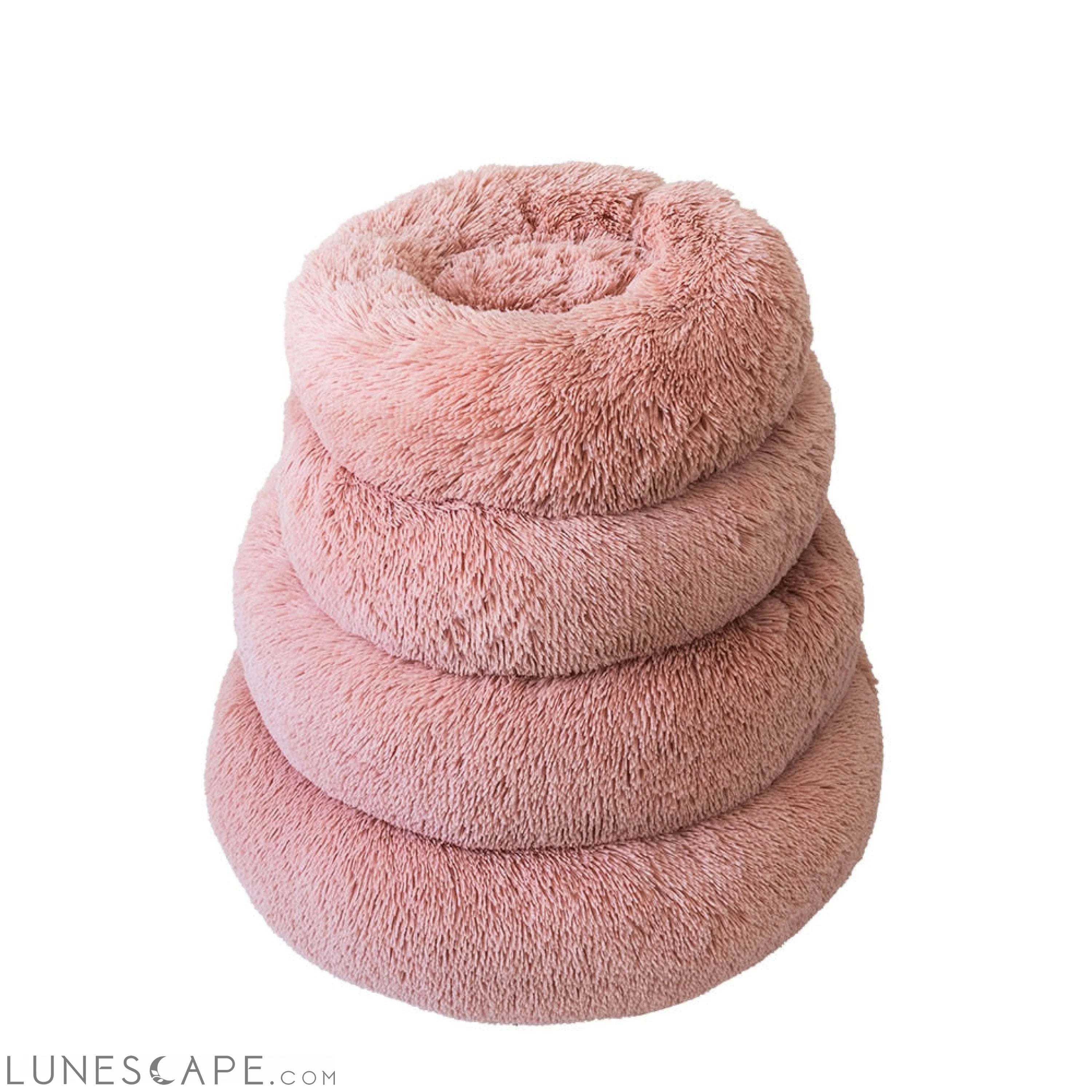 Soft Long Plush Cat Bed House Round Pet Cat Cave LUNESCAPE