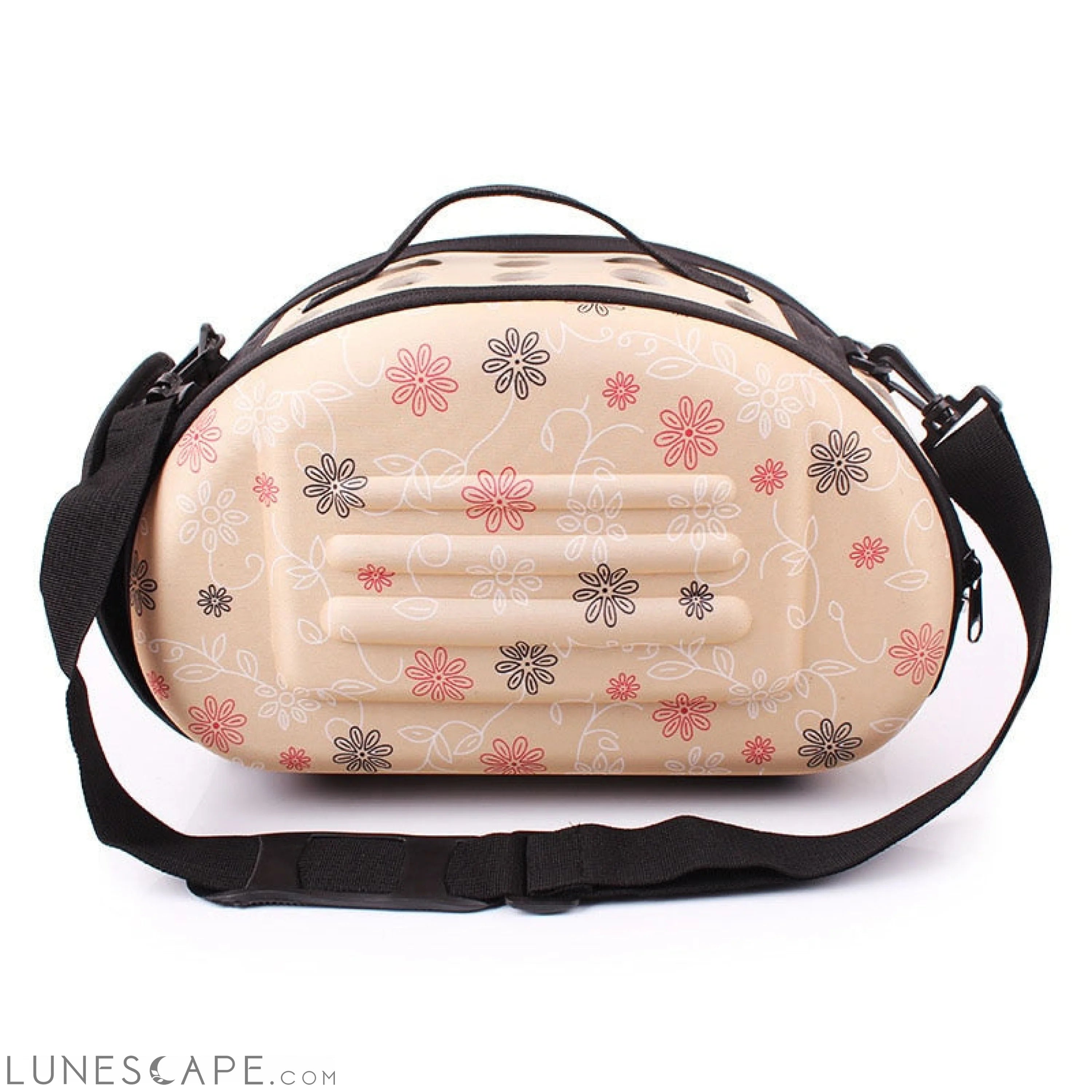 Soft-side Ventilated & Cushioned Small Pet Carrier. (Beige, Pink or Grey) LUNESCAPE