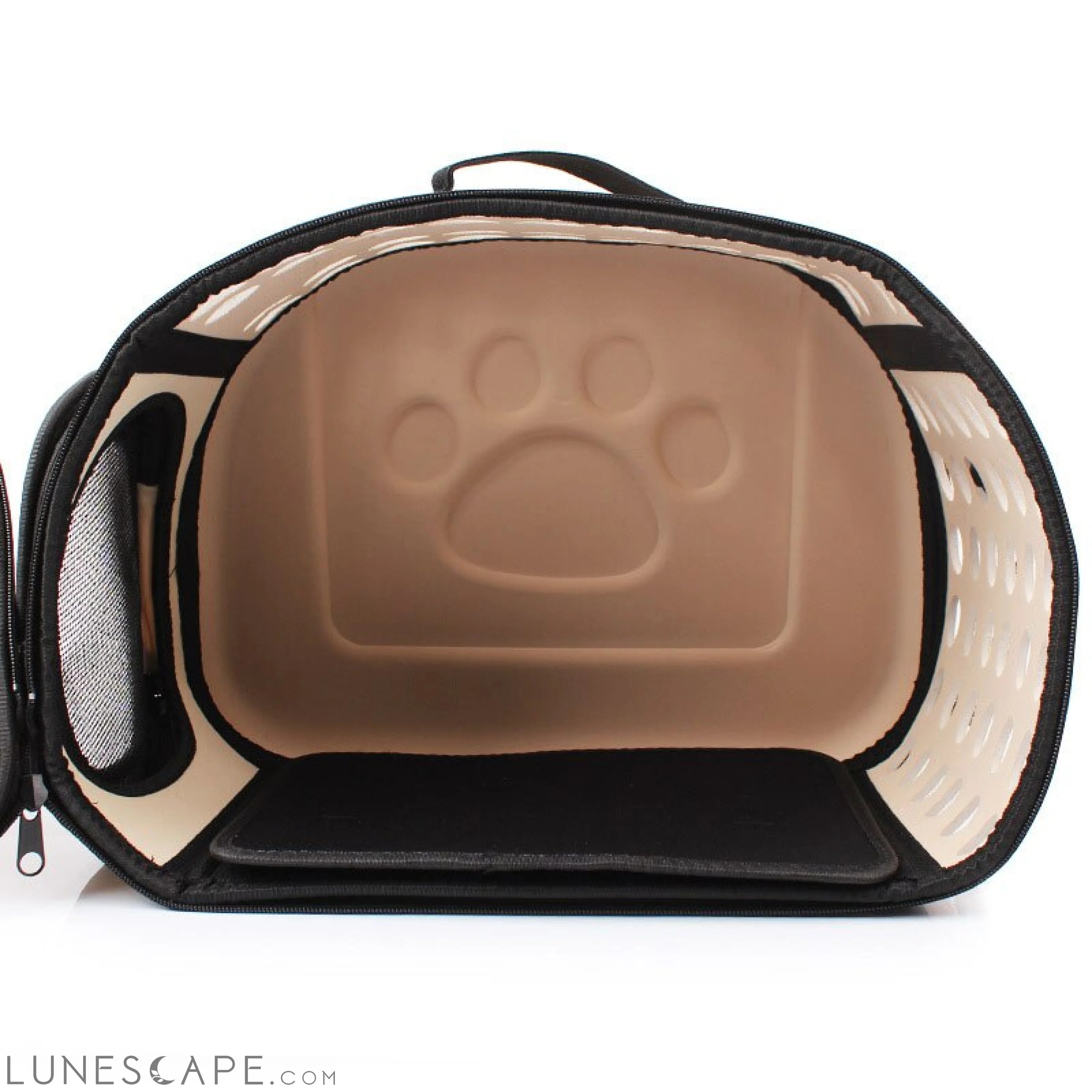 Soft-side Ventilated & Cushioned Small Pet Carrier. (Beige, Pink or Grey) LUNESCAPE