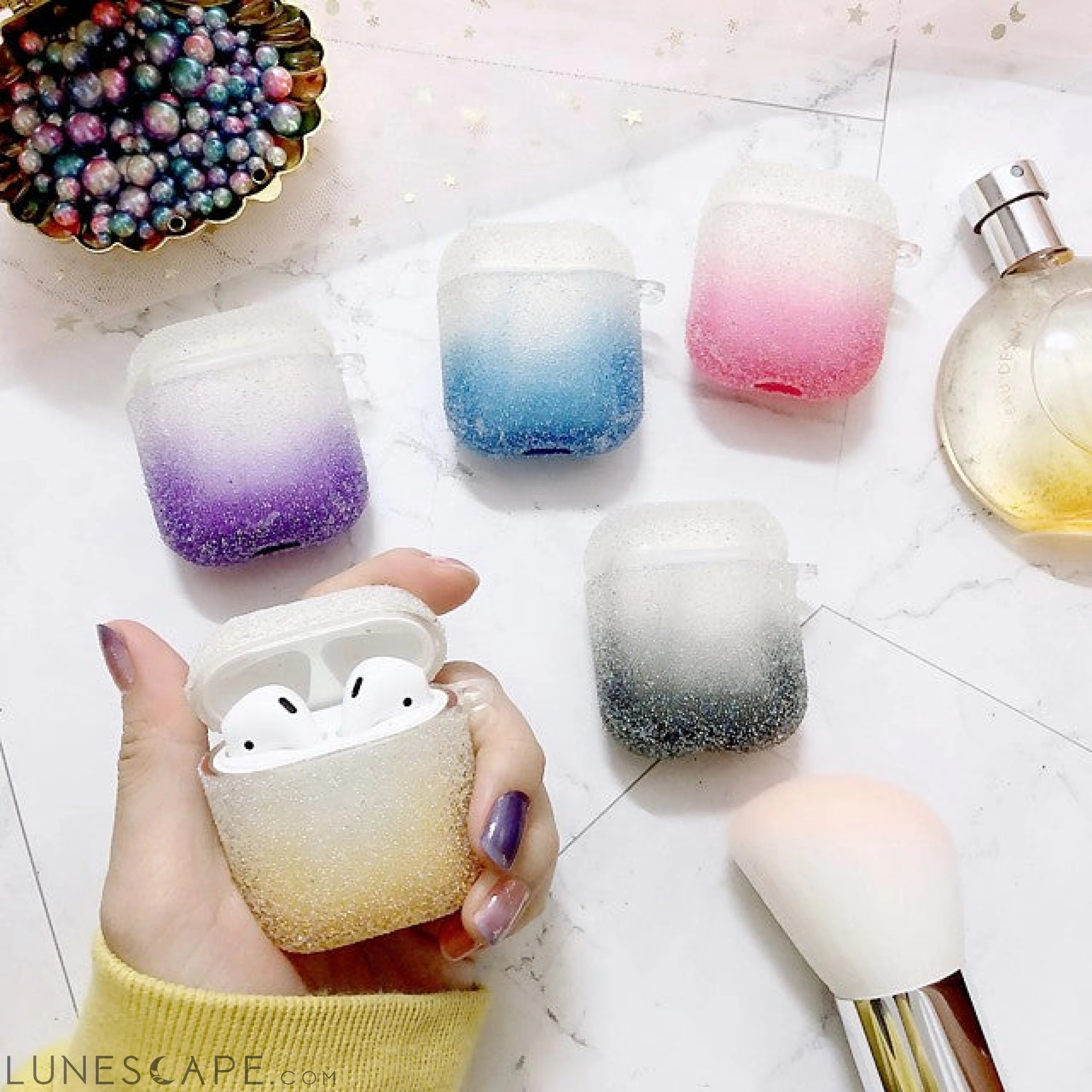 Soft TPU Headphone Case Glitter Shine Color Gradient For AirPods1/2/3 LUNESCAPE