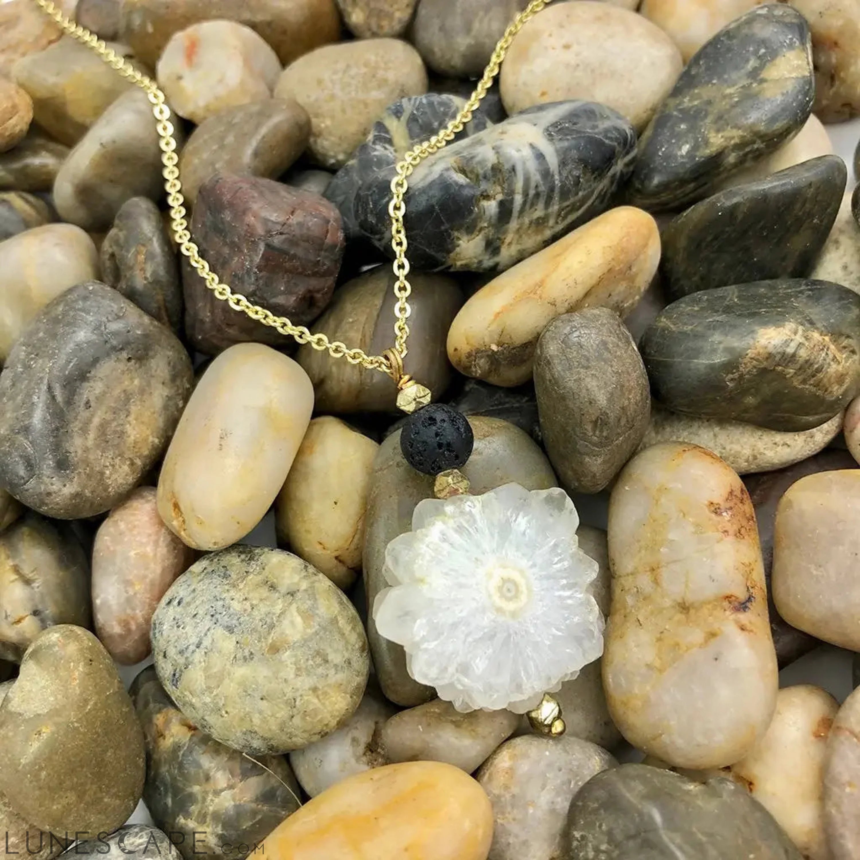 Solar Quartz Lava Necklace LUNESCAPE