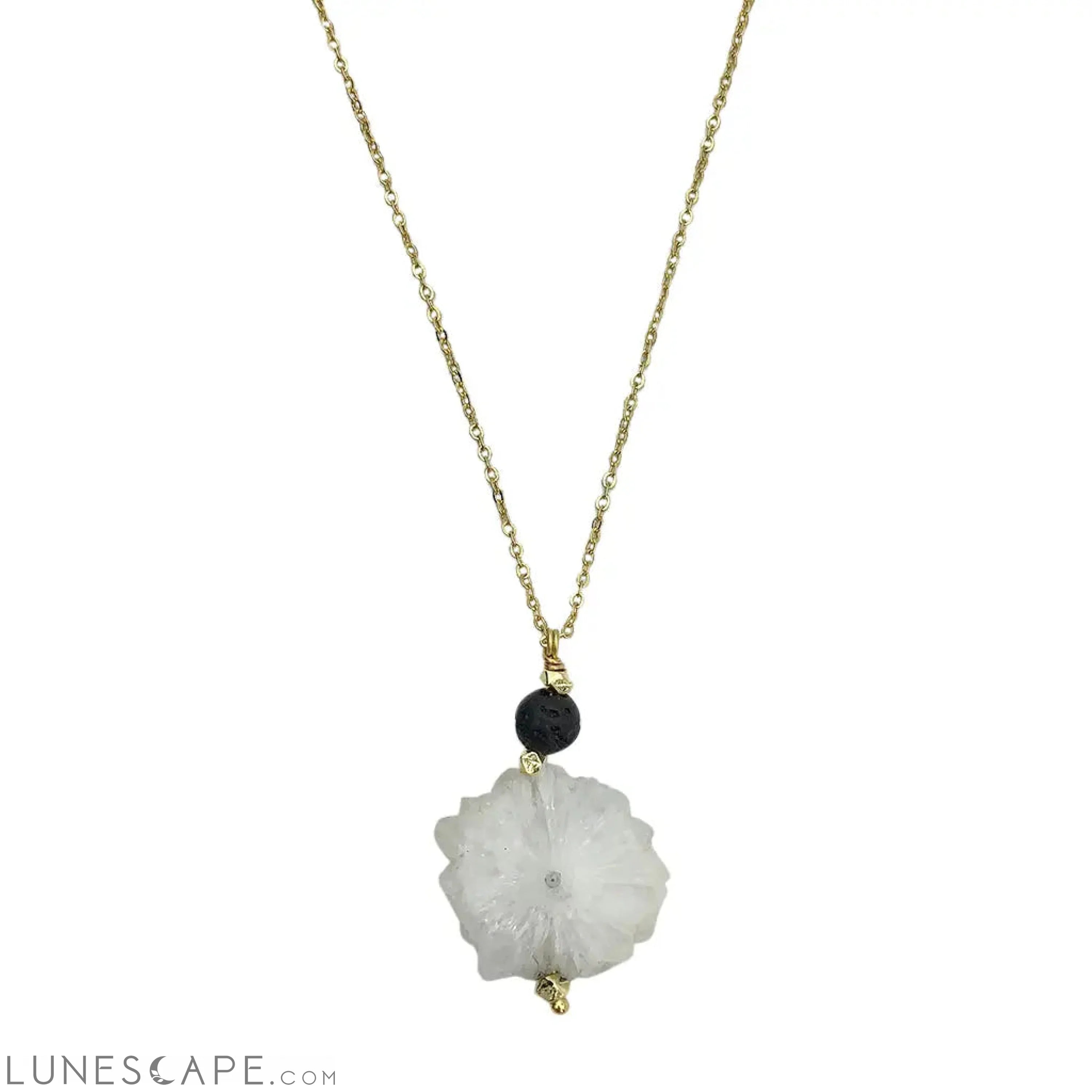 Solar Quartz Lava Necklace LUNESCAPE