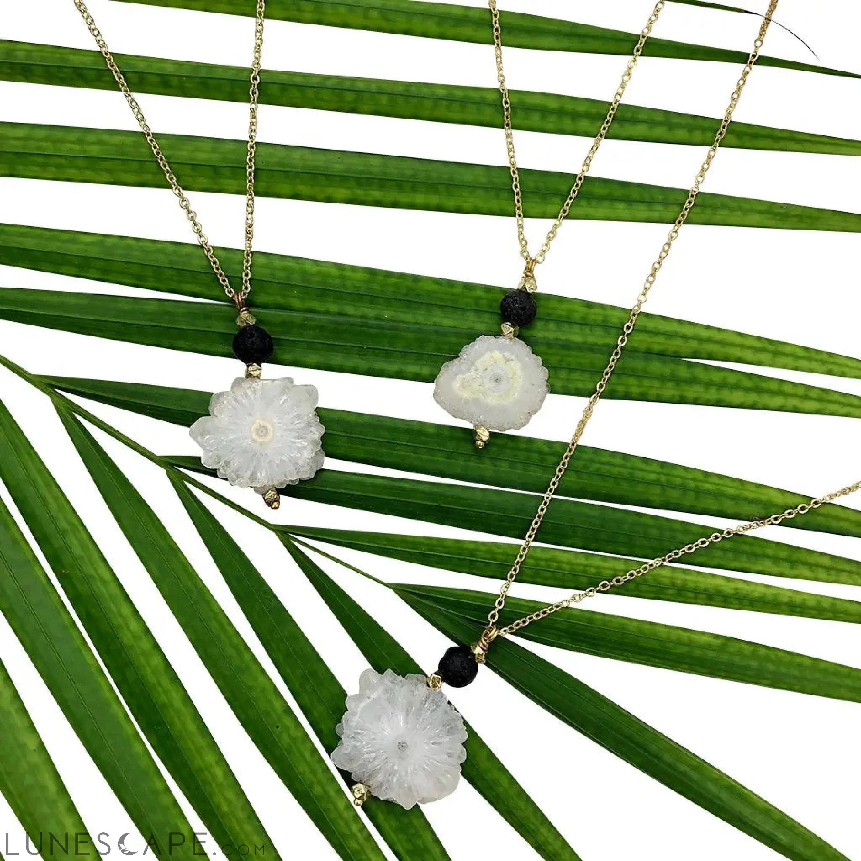 Solar Quartz Lava Necklace LUNESCAPE