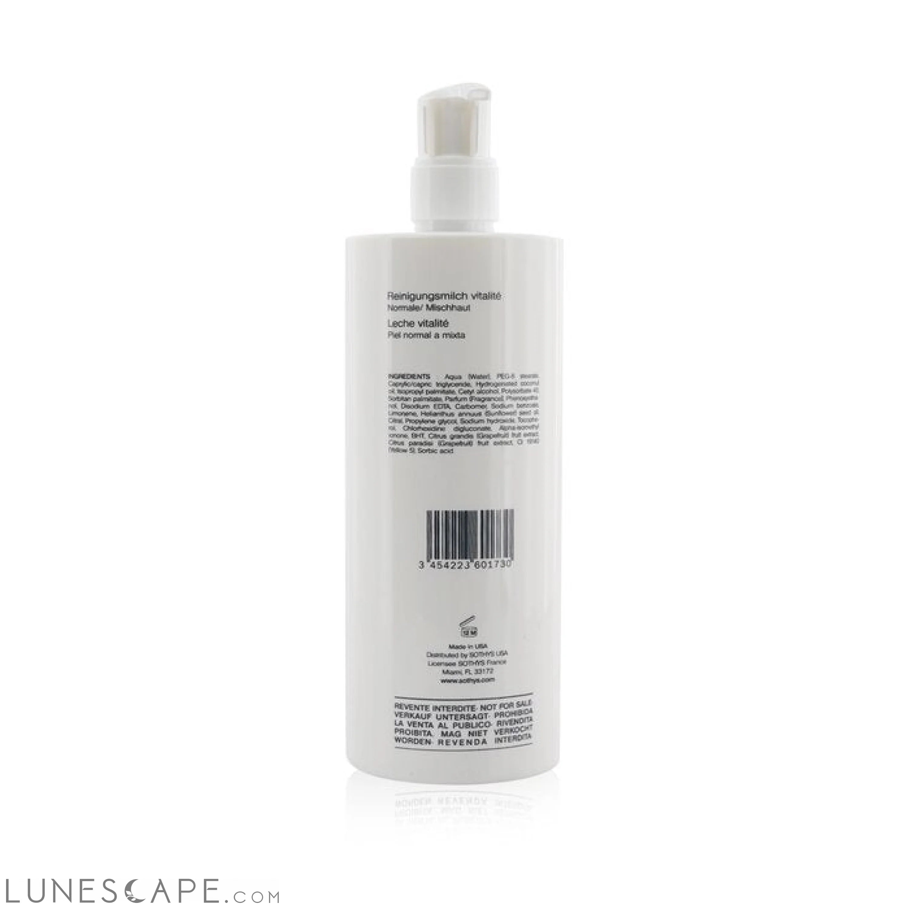 SOTHYS - Vitality Cleansing Milk - For Normal to Combination Skin , With Grapefruit Extract (Salon Size) LUNESCAPE