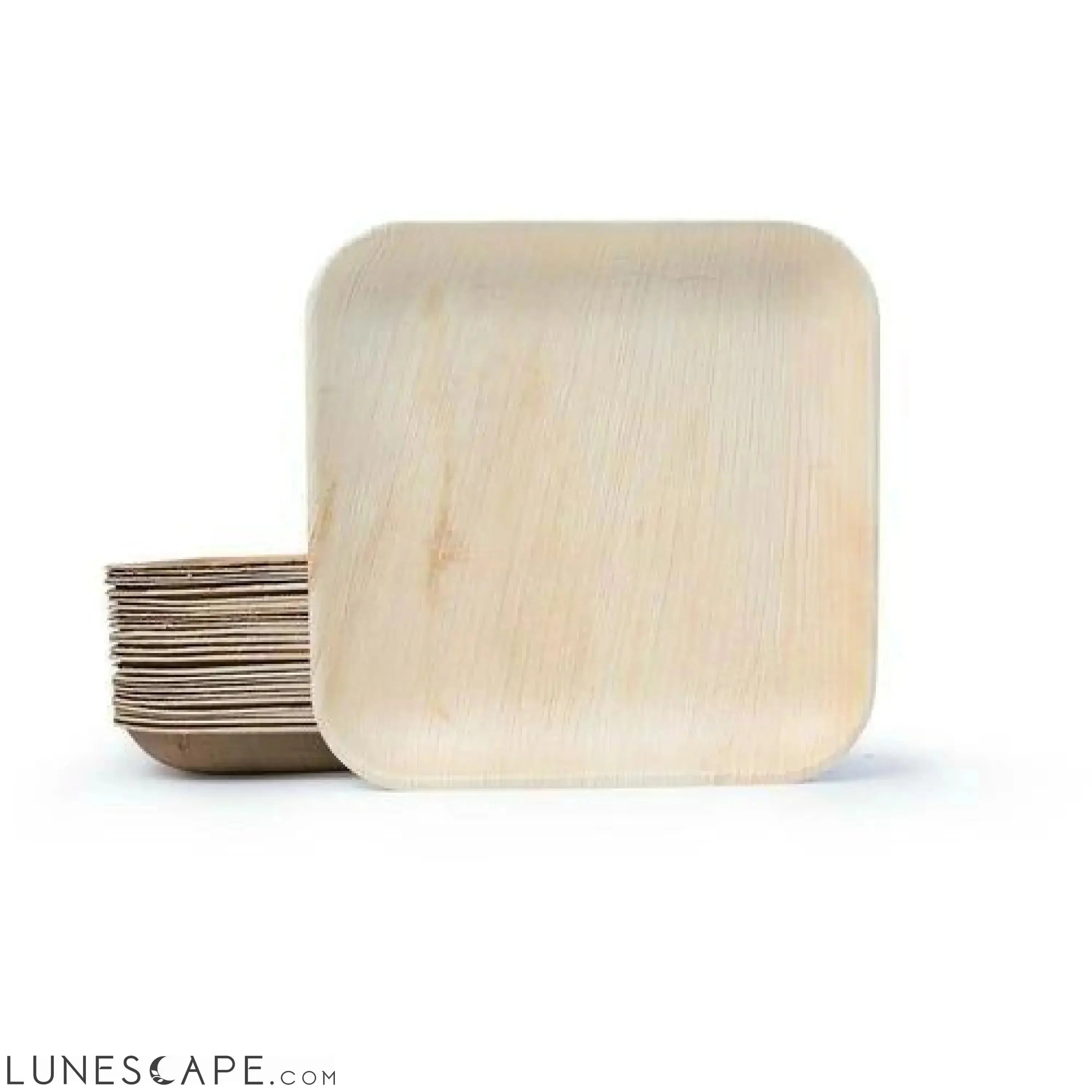 Square Palm Leaf Dinner Plates - Mixed Sizes LUNESCAPE