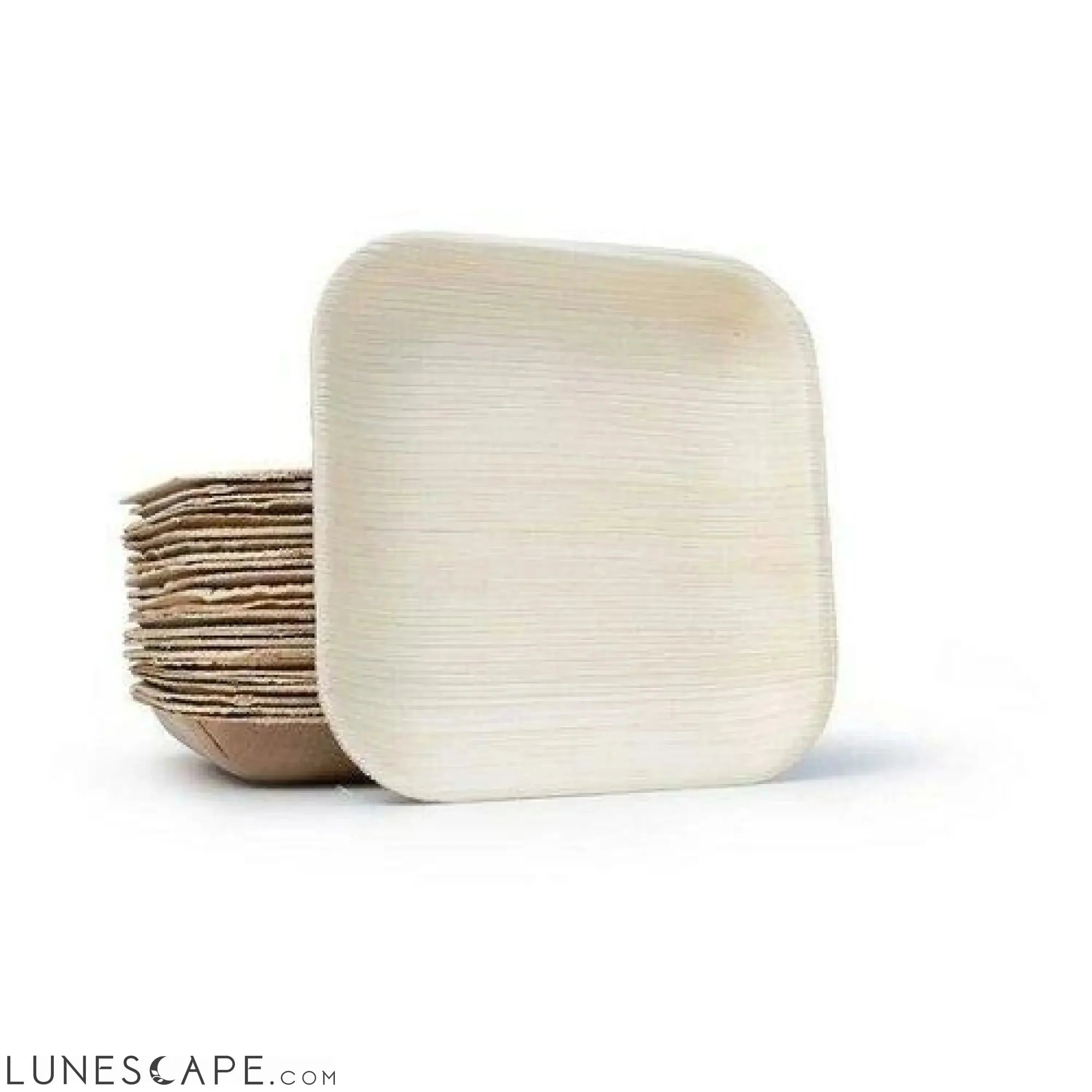 Square Palm Leaf Dinner Plates - Mixed Sizes LUNESCAPE