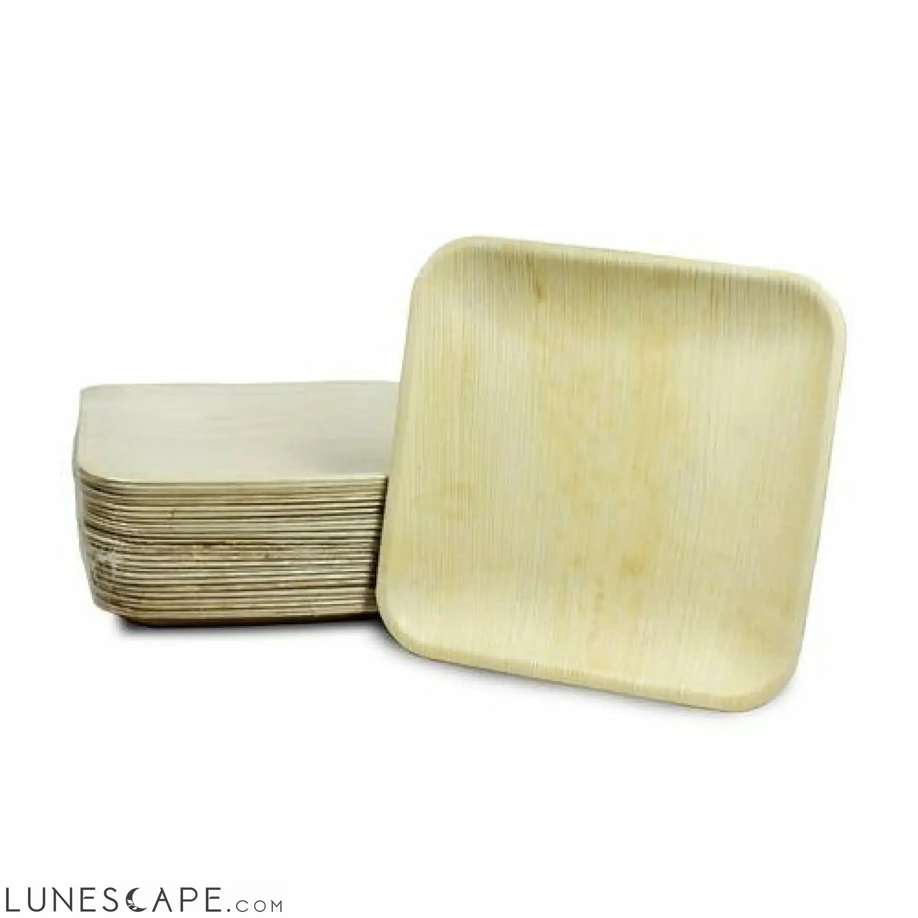 Square Palm Leaf Dinner Plates - Mixed Sizes LUNESCAPE