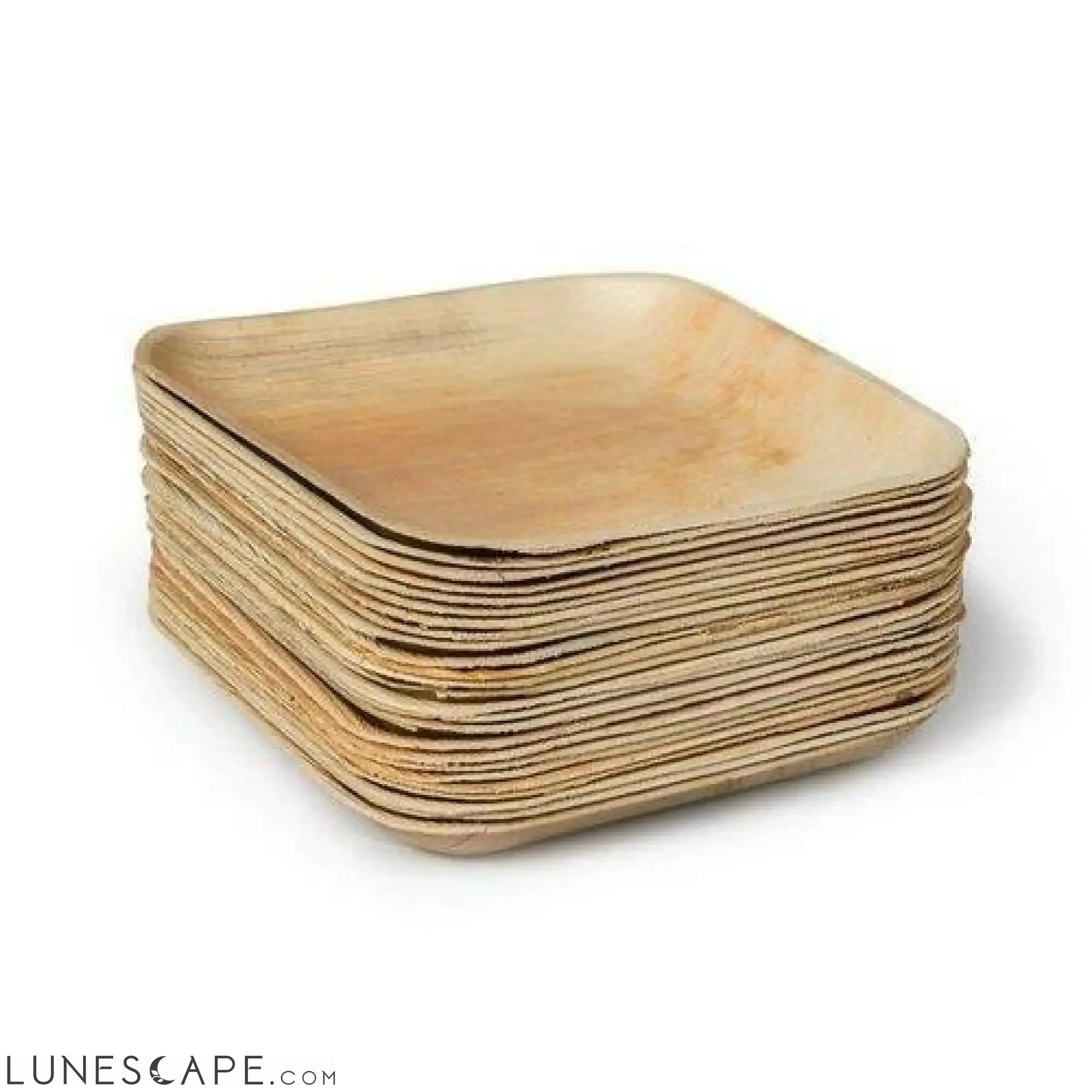 Square Palm Leaf Dinner Plates - Mixed Sizes LUNESCAPE