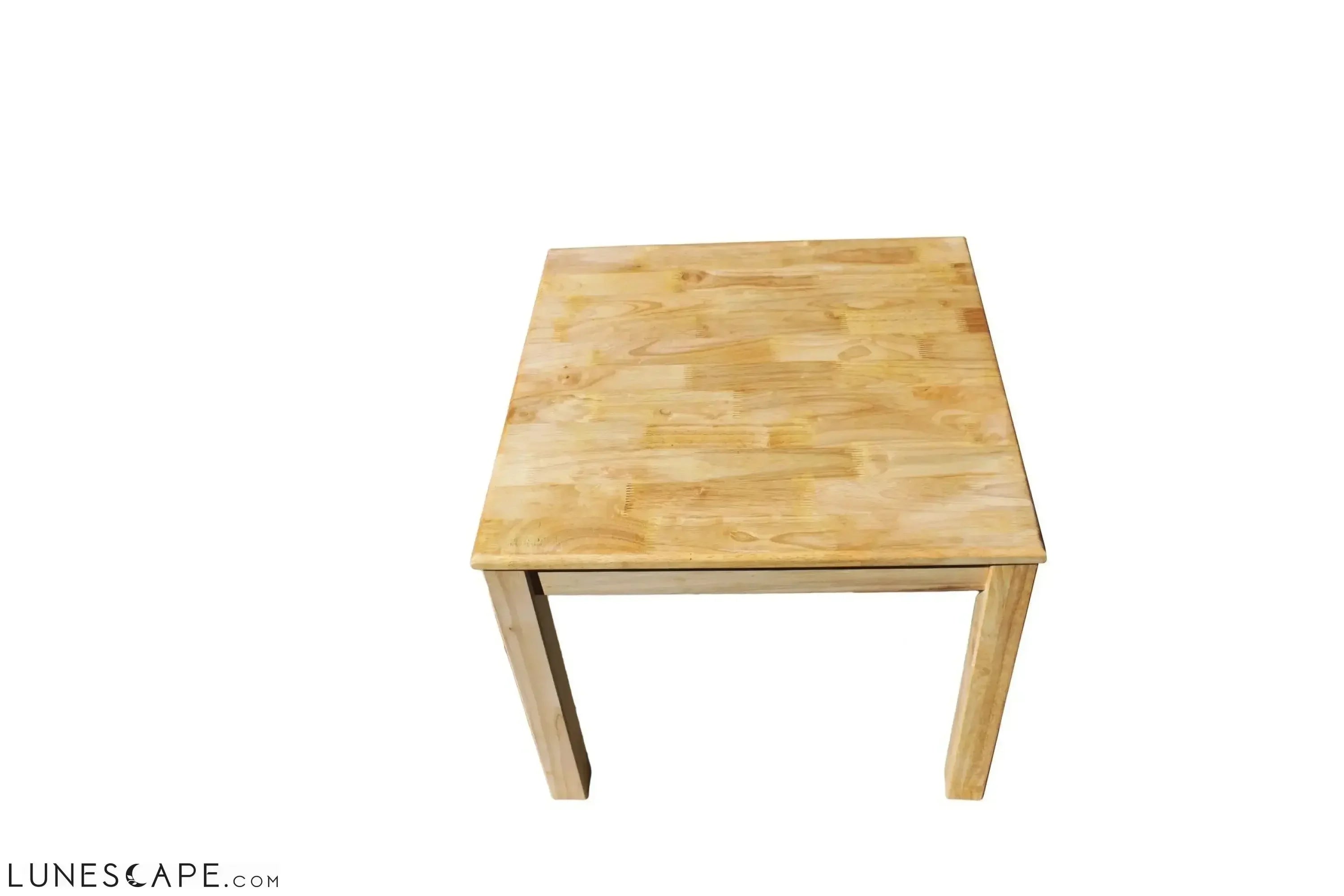 Square Rubberwood Side Table LUNESCAPE