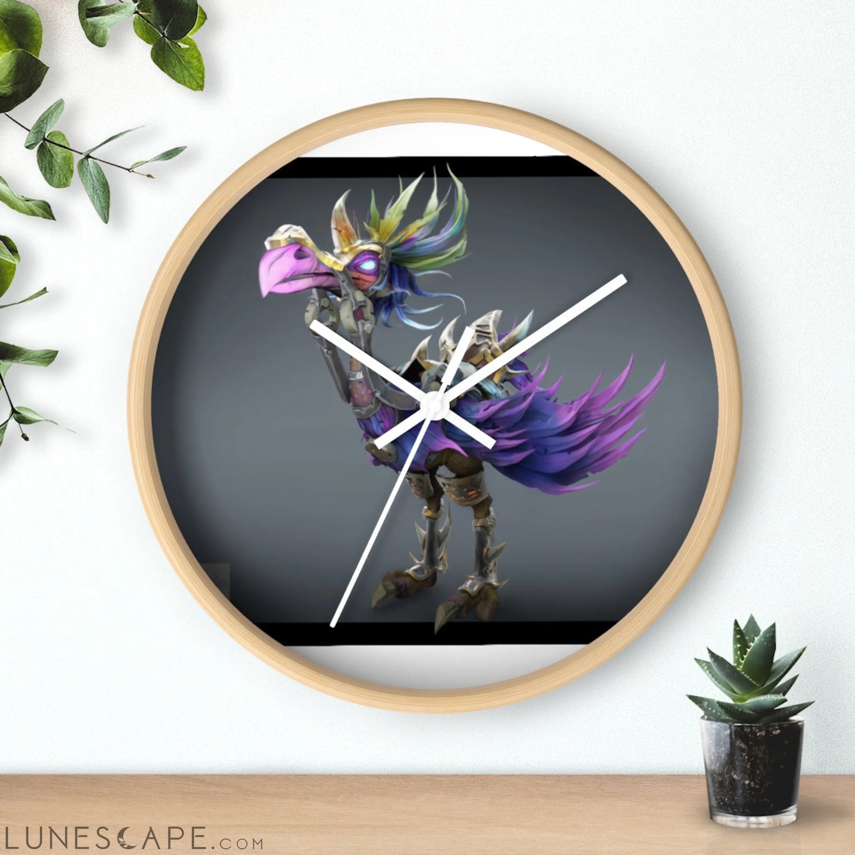 Squawkers the Ostrich Mount Wall clock LUNESCAPE