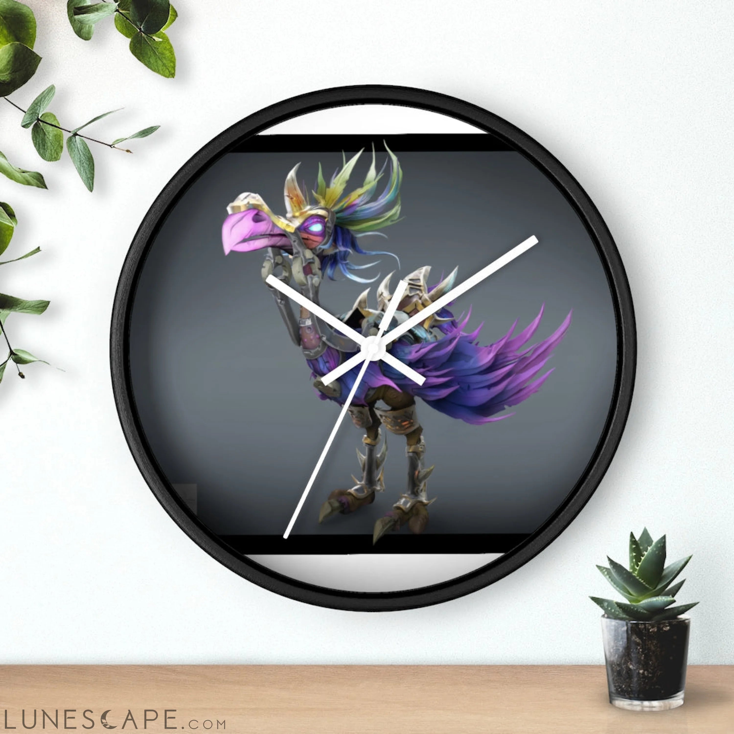Squawkers the Ostrich Mount Wall clock LUNESCAPE