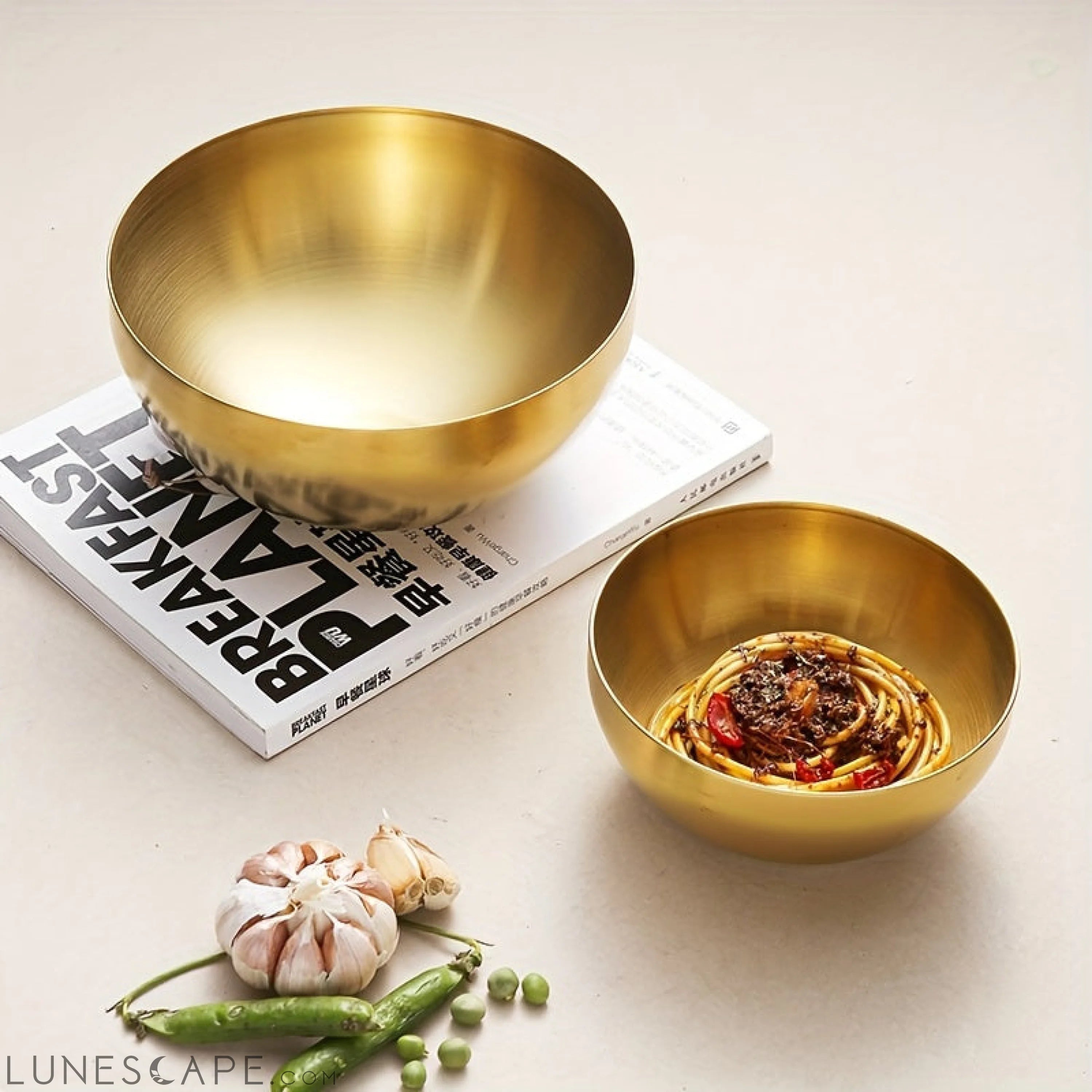 Stainless Steel MultiPurpose Salad and Mixing Bowl LUNESCAPE