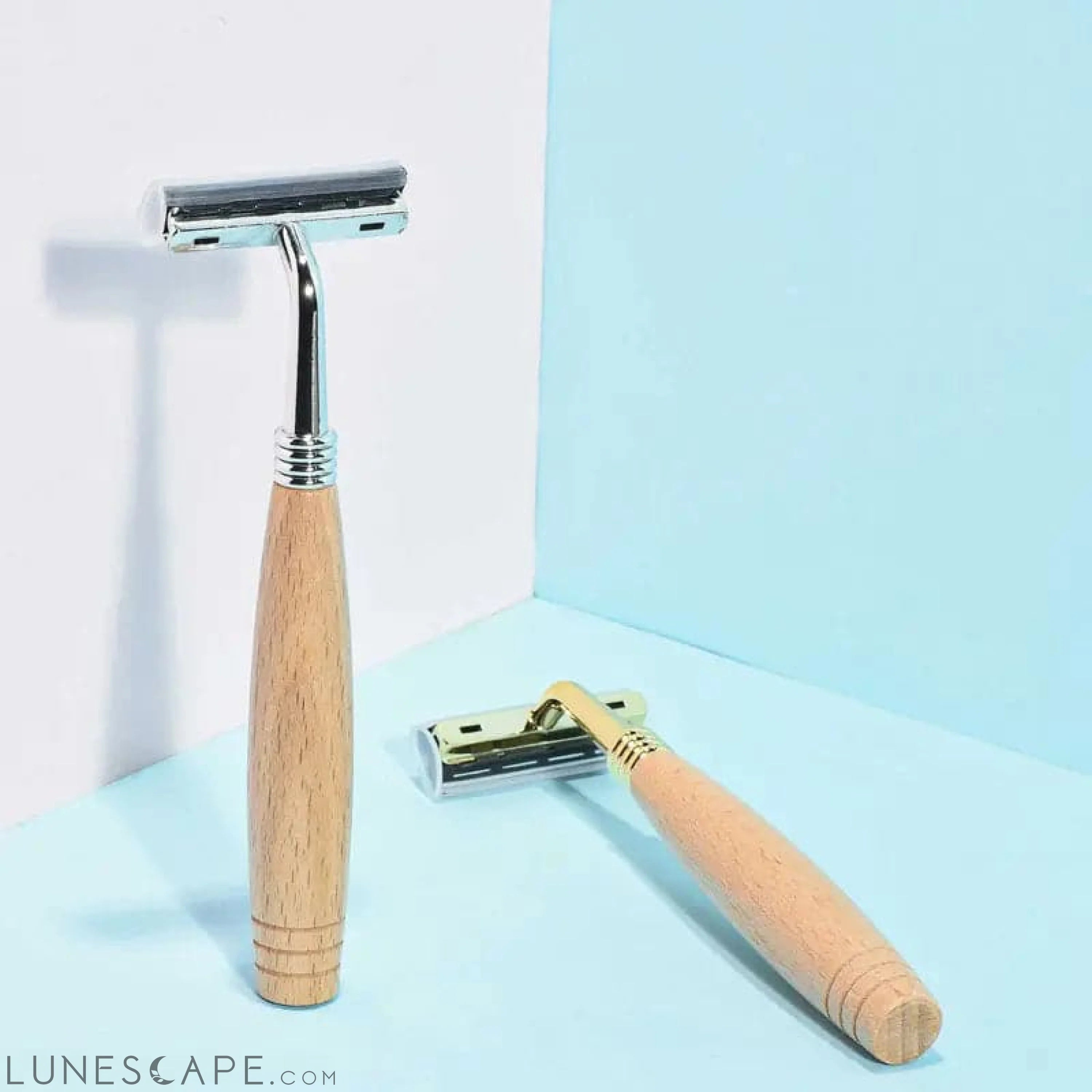 Stainless Steel Wooden Razor LUNESCAPE