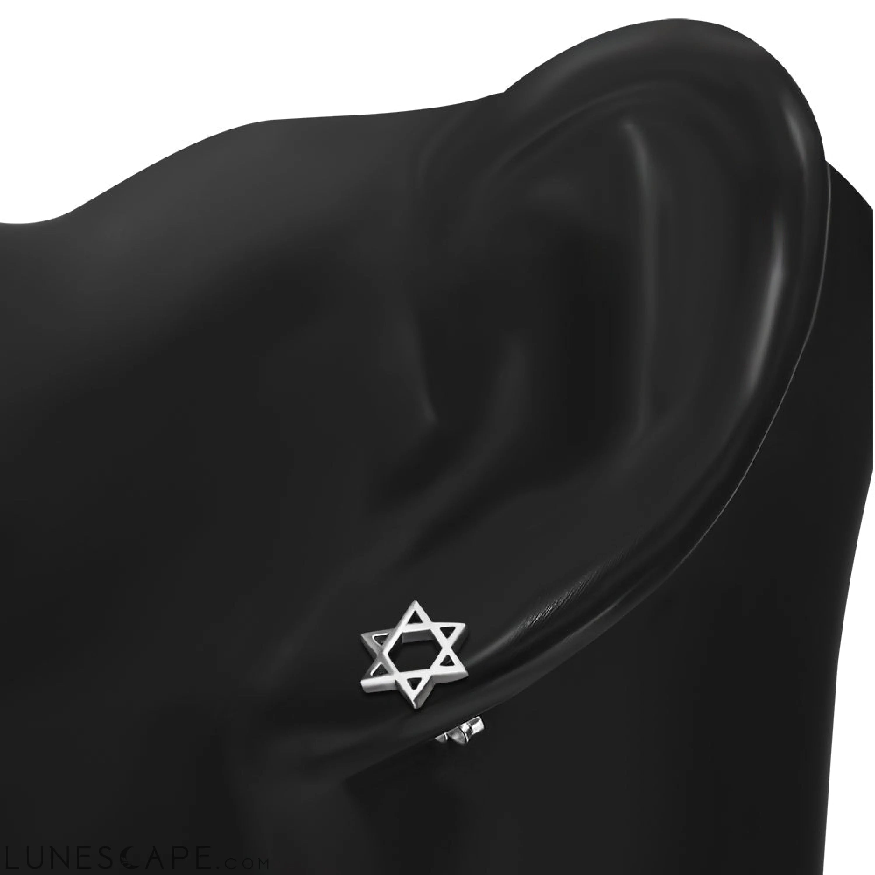 Star of David Jewish Judaica 925 Sterling Silver Stud Earrings LUNESCAPE