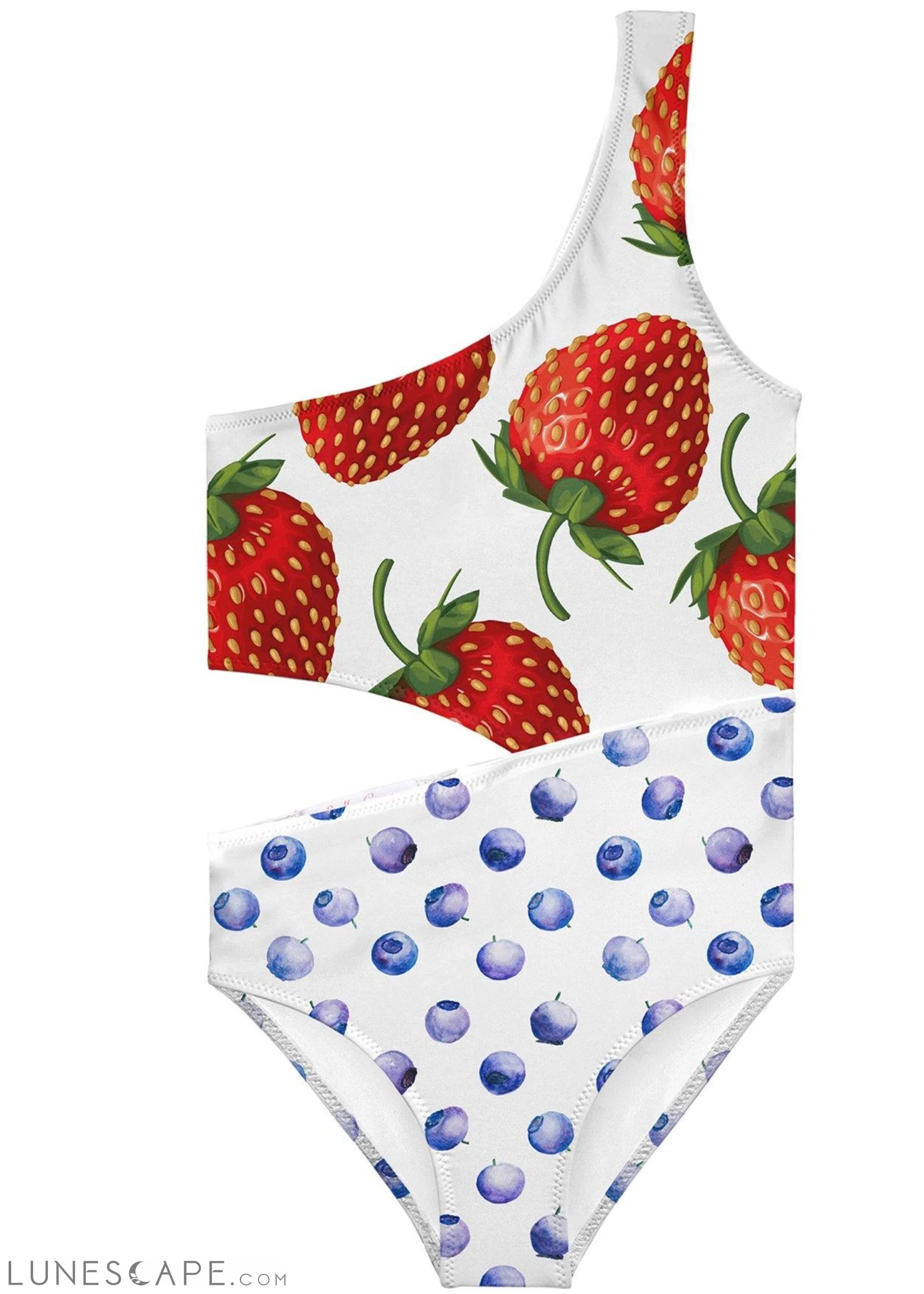 Strawberries Swimsuit for Girls LUNESCAPE