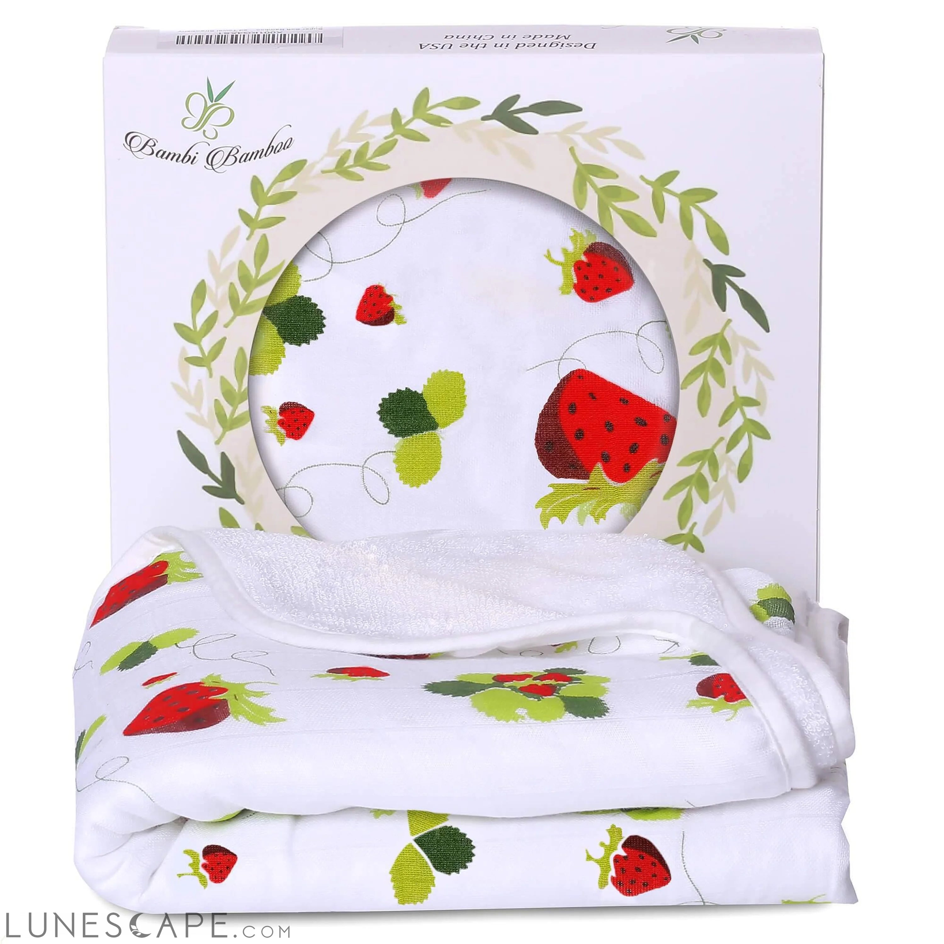 Strawberry Hooded Bamboo Towel LUNESCAPE