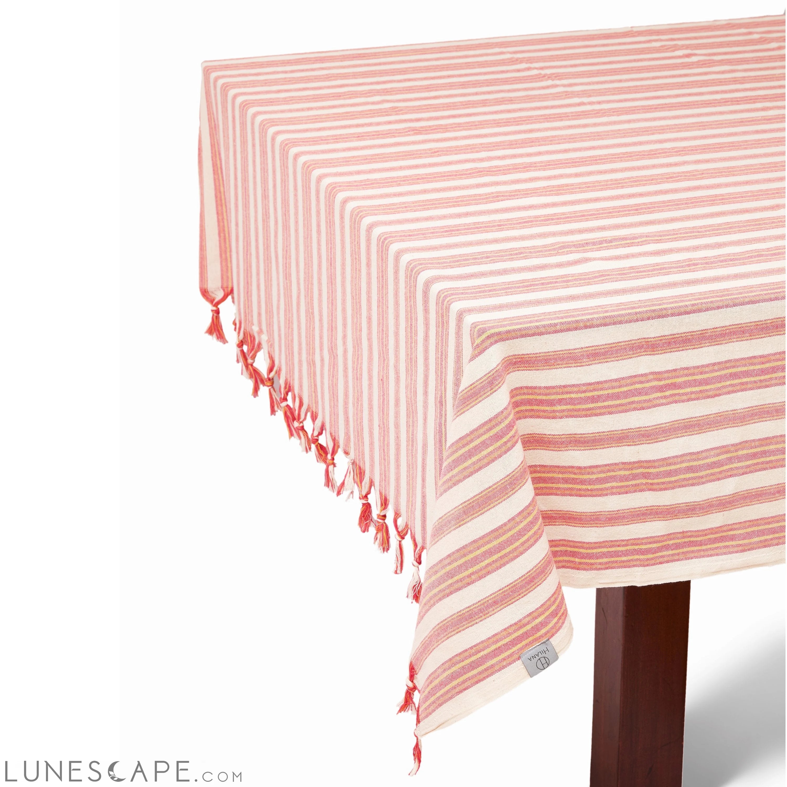 Striped Mediterranean Style Tablecloth Set LUNESCAPE