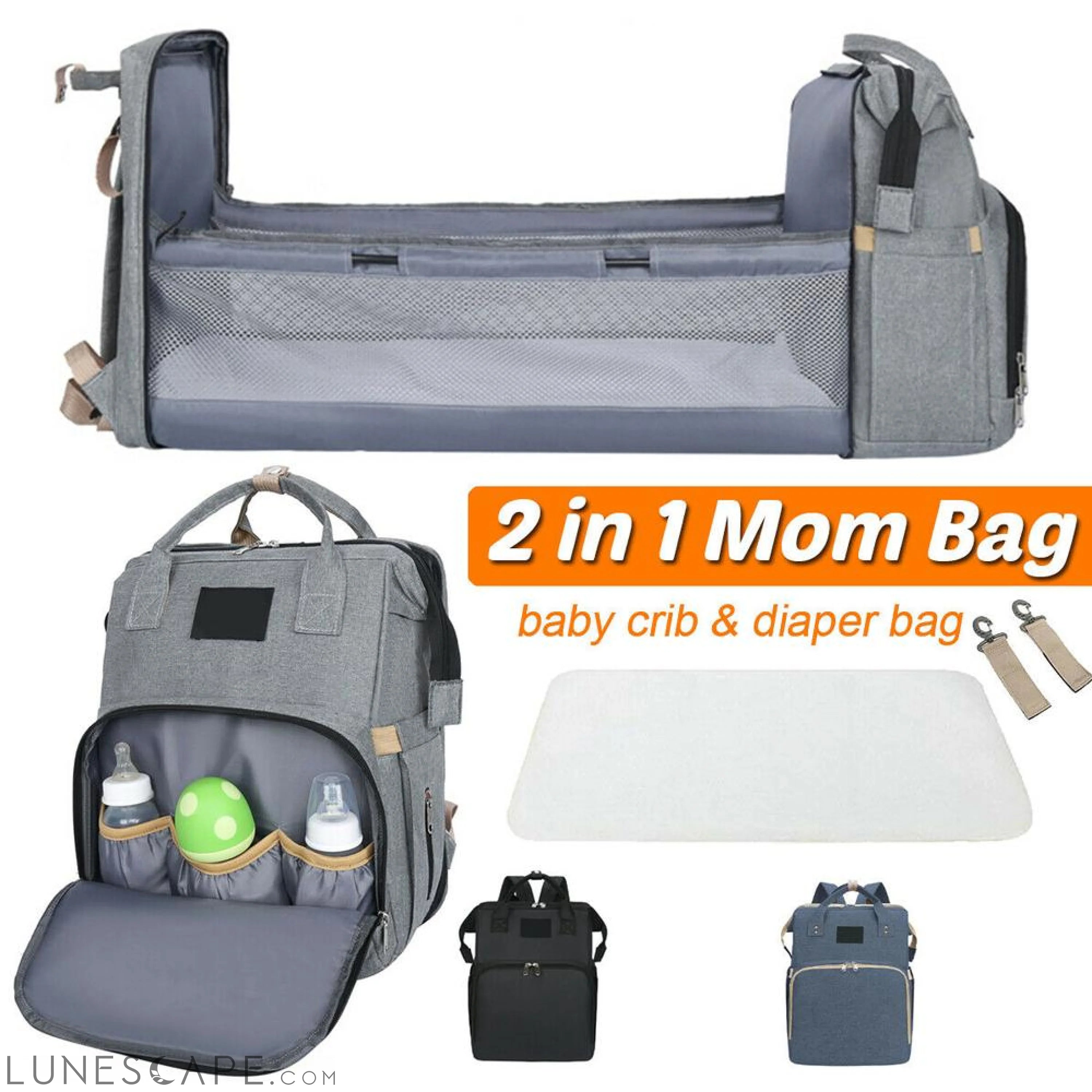 Stroller Diaper Bag with Baby Bed LUNESCAPE