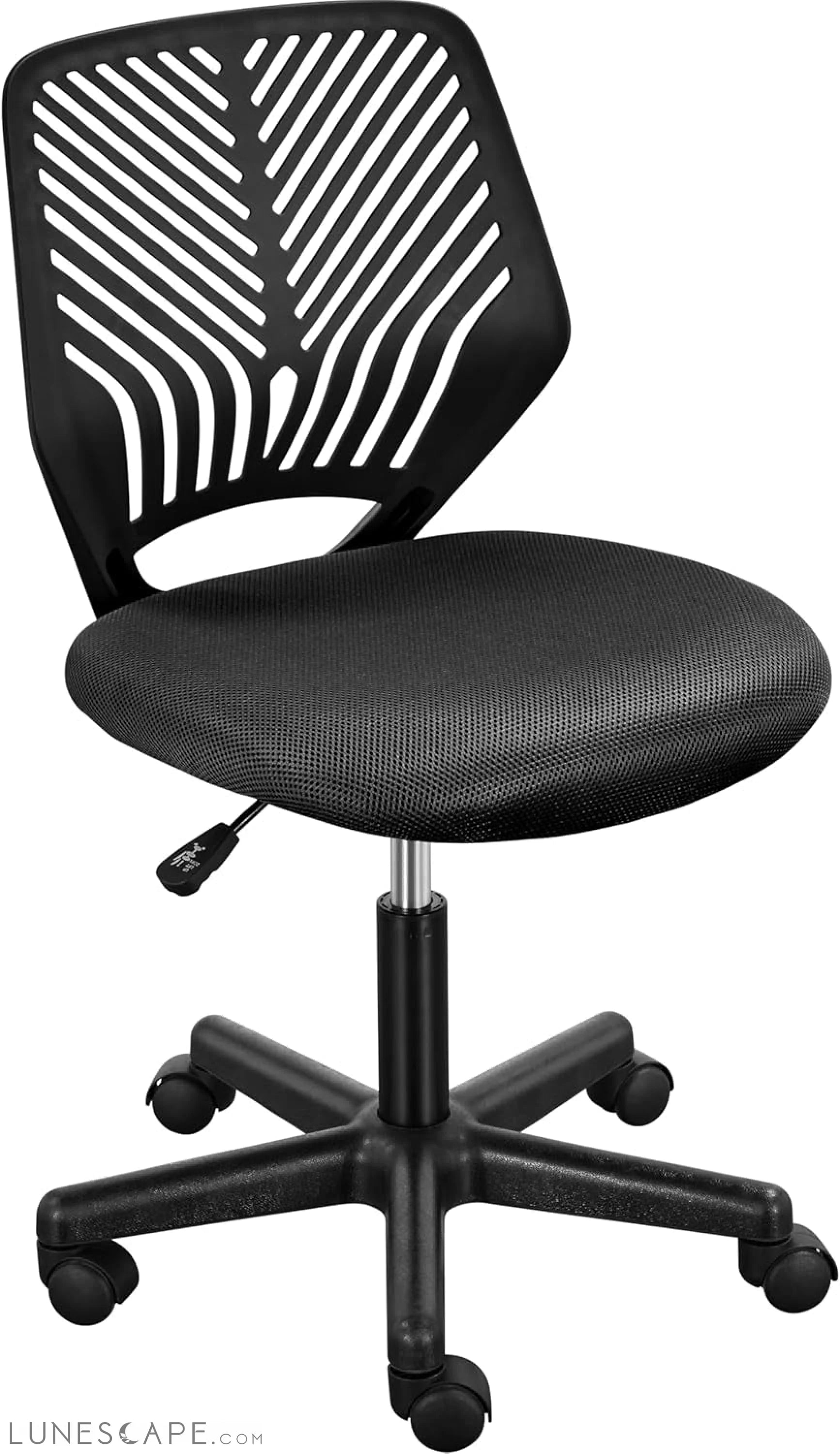 Students Cute Desk Chair Low-Back Armless Study Chair W/Lumbar Support LUNESCAPE