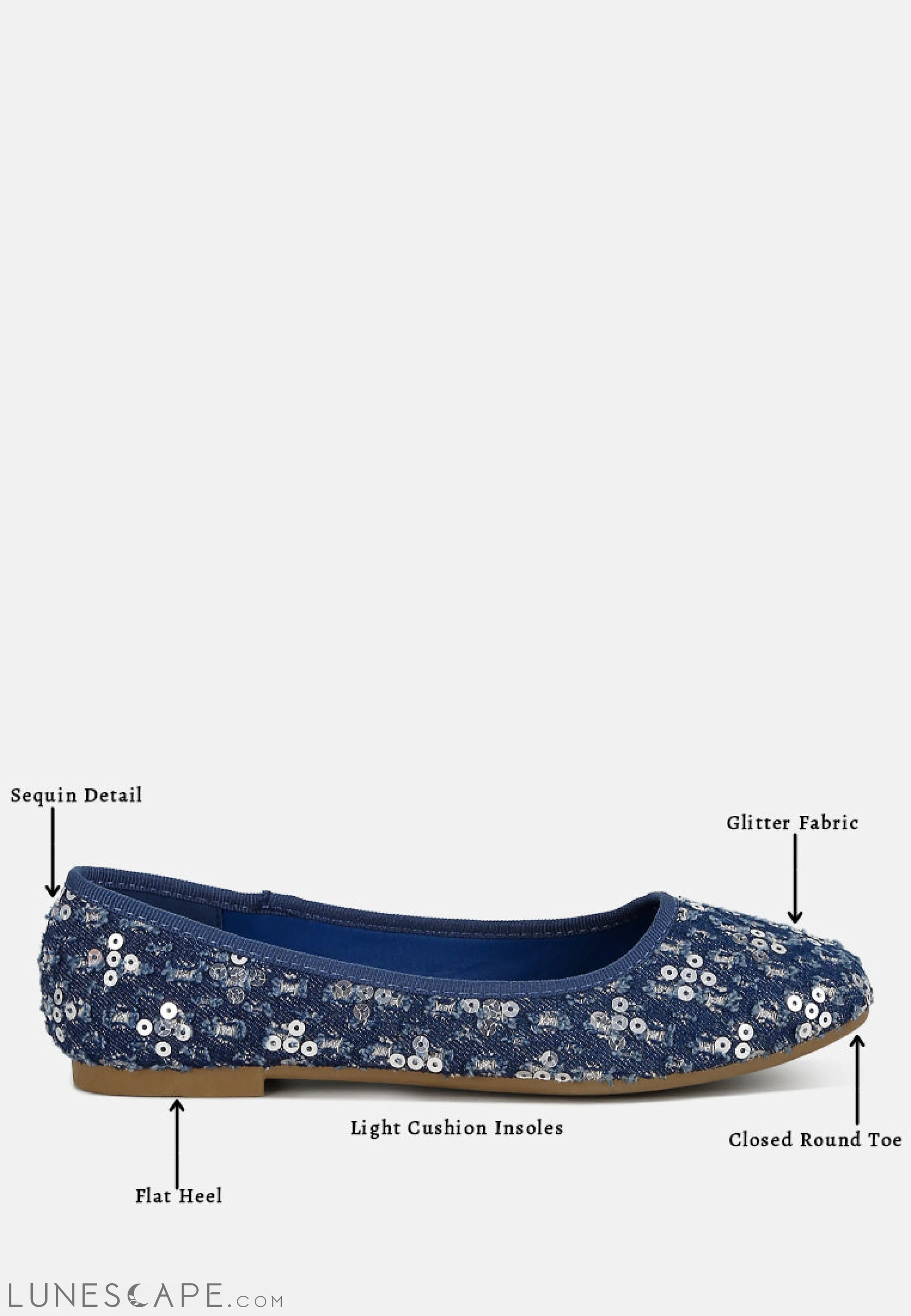 Sujet Sequin Ballet Flats LUNESCAPE