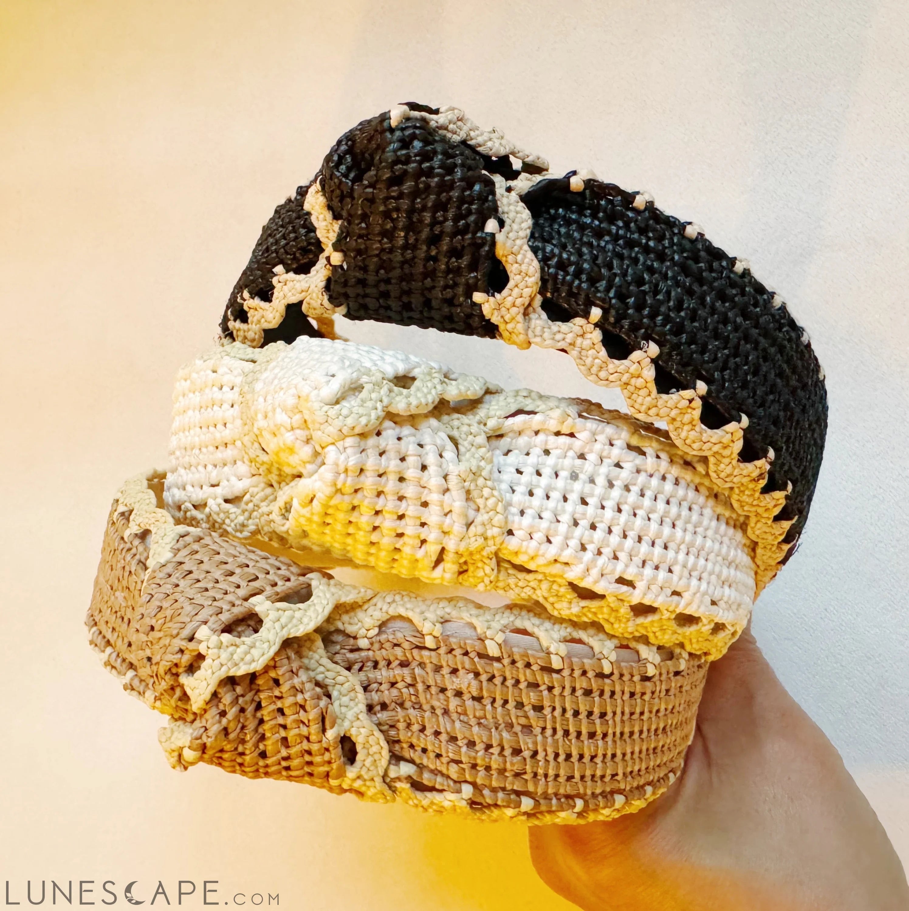 Summer Breeze Crochet Edge Headband LUNESCAPE