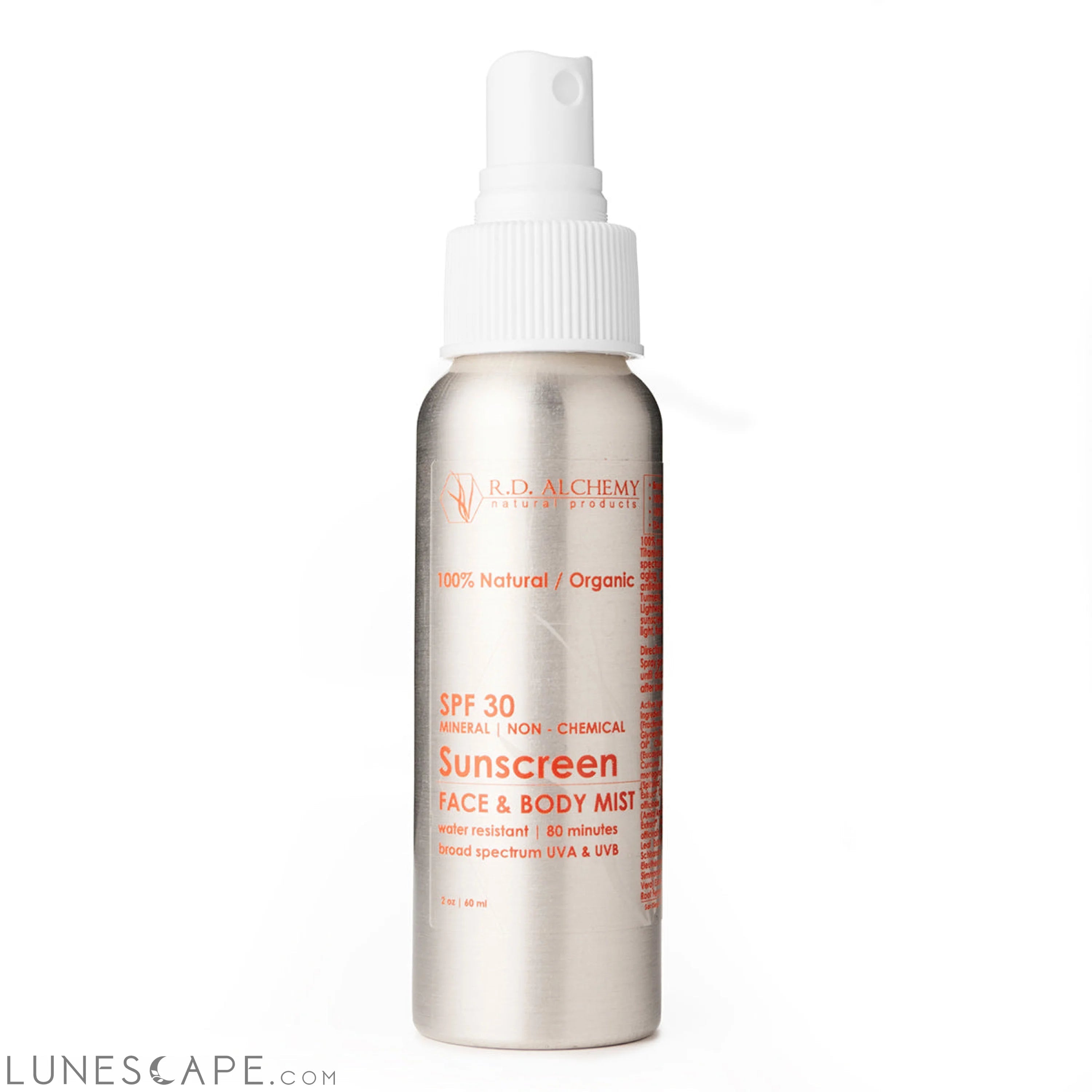 Sunscreen SPF30 Face & Body Mist LUNESCAPE