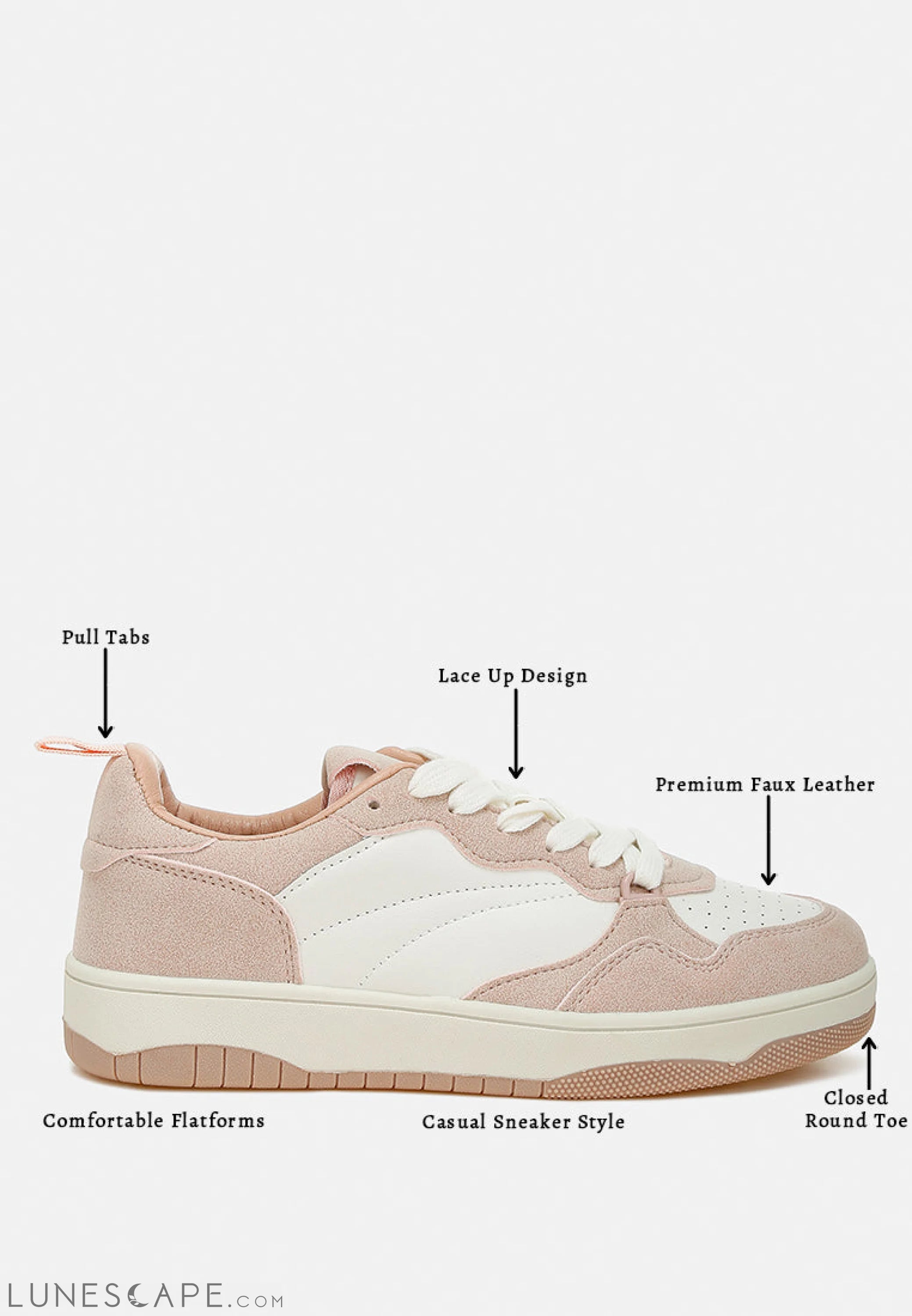Surfer Faux Leather Casual Sneakers LUNESCAPE