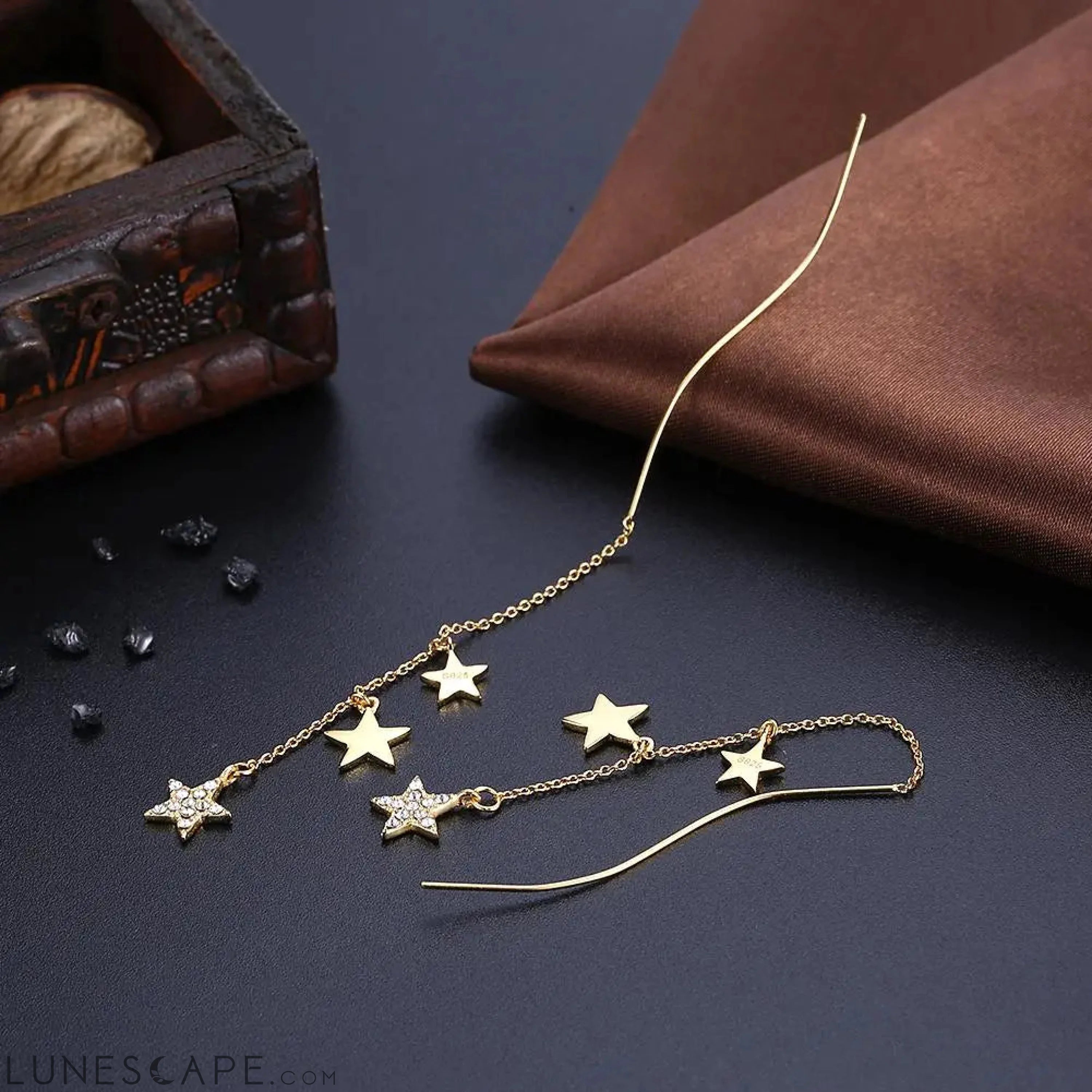 Swarovski Pavé Starlight Ear Threads LUNESCAPE