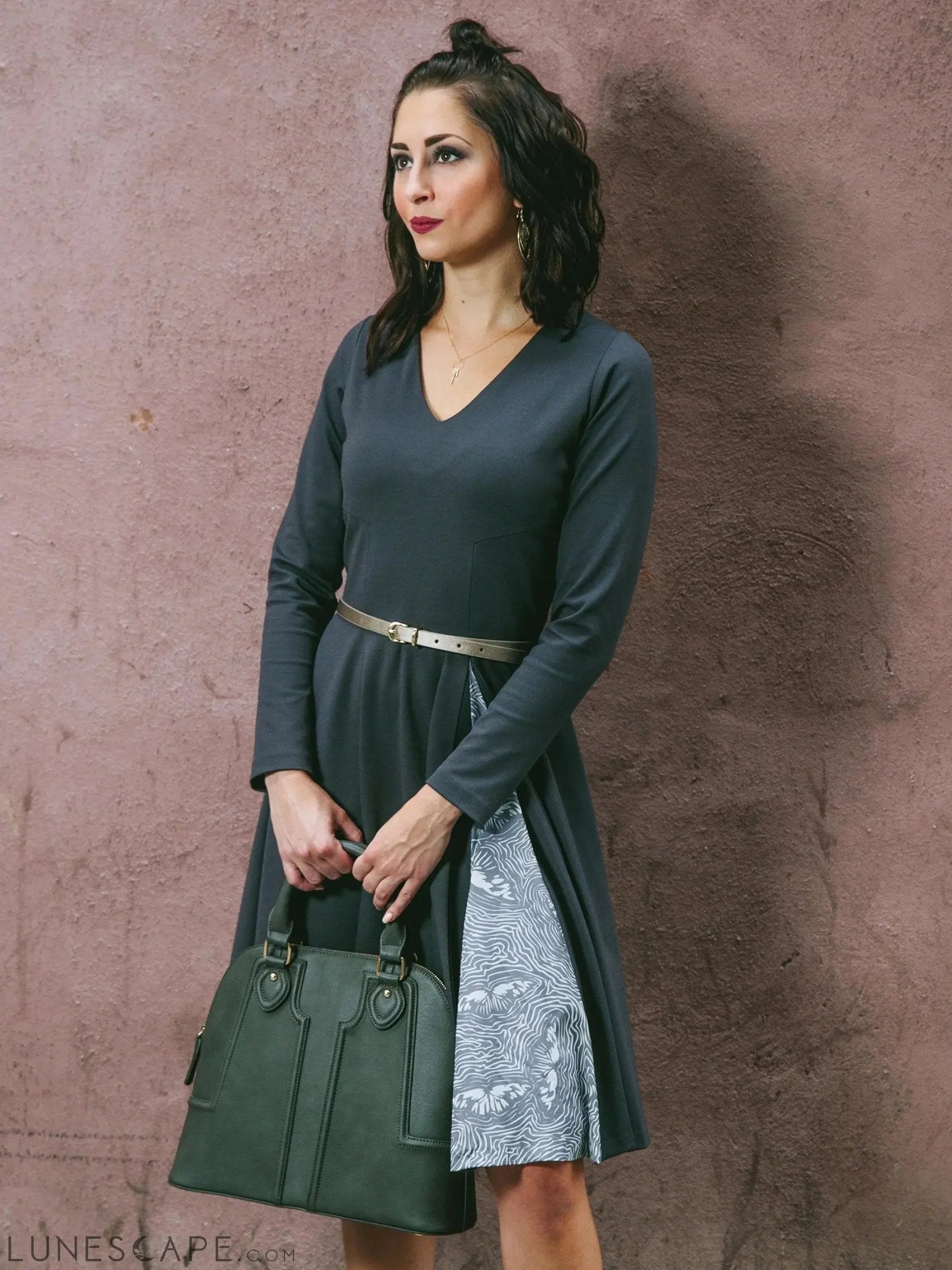 Swing Dress - Gray LUNESCAPE