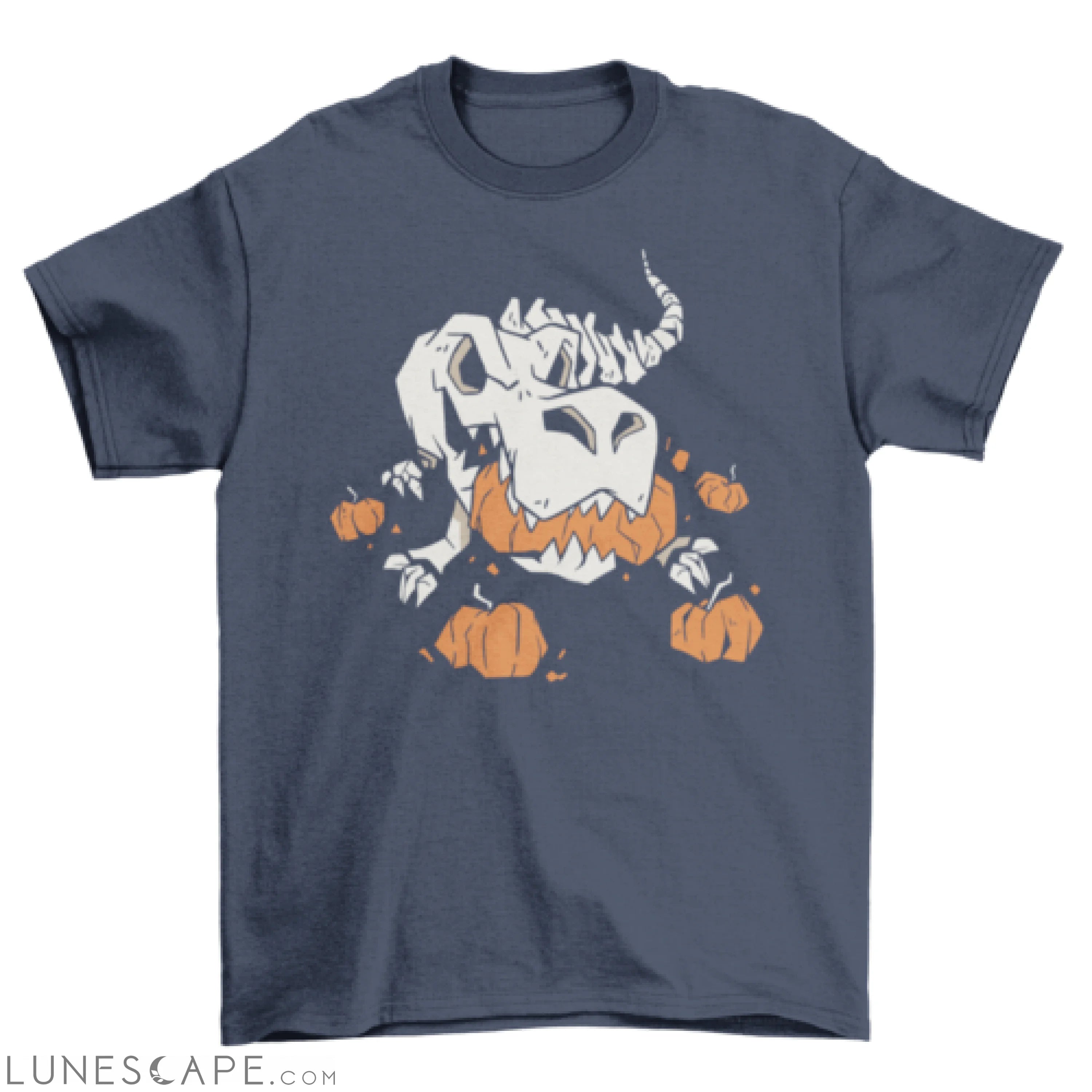 T-rex skeleton pumpkins t-shirt LUNESCAPE