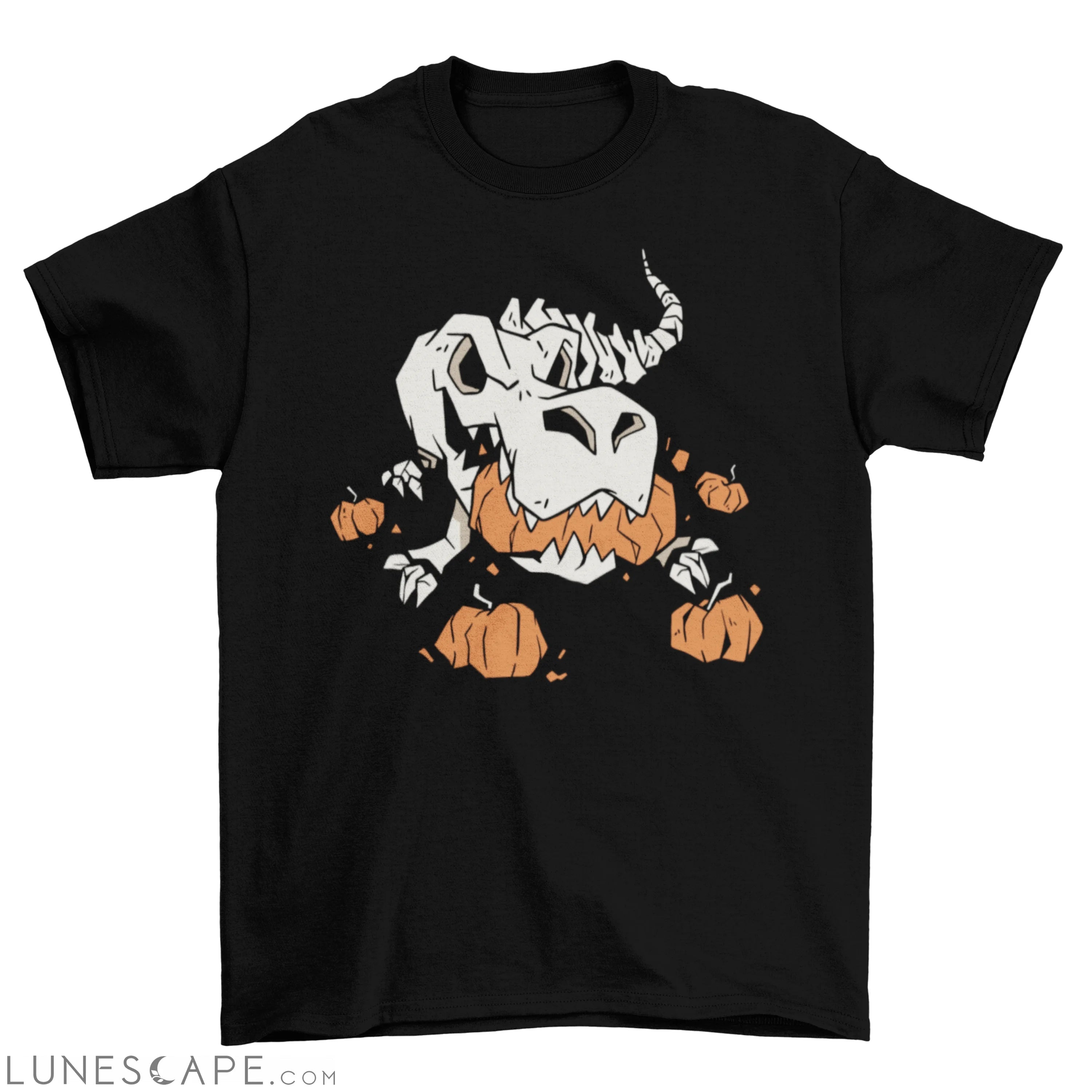 T-rex skeleton pumpkins t-shirt LUNESCAPE