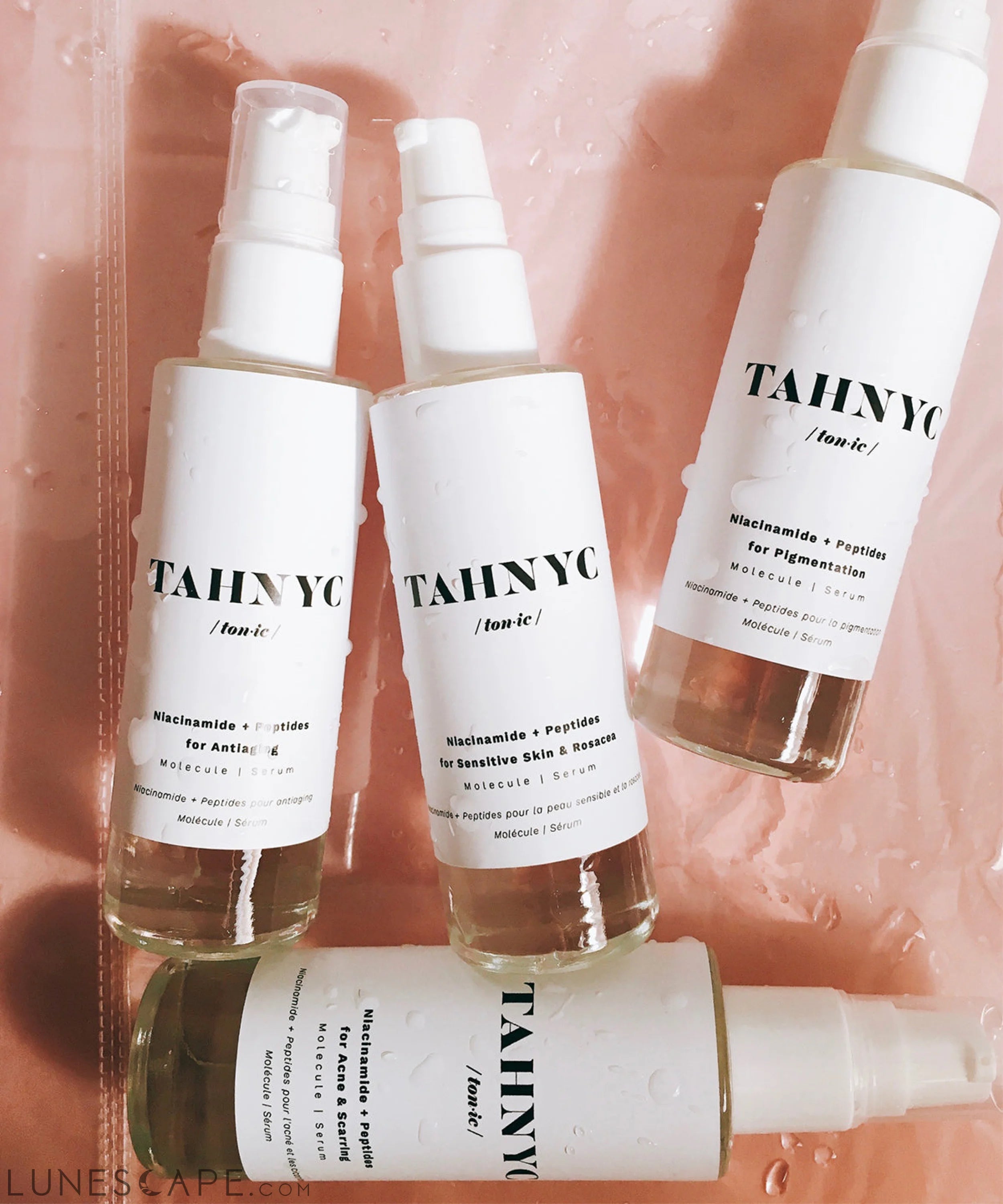 TAHNYC Niacinamide + Peptides for Sensitive Skin - All Natural, Paraben, Fragrance & Sulfate Free LUNESCAPE