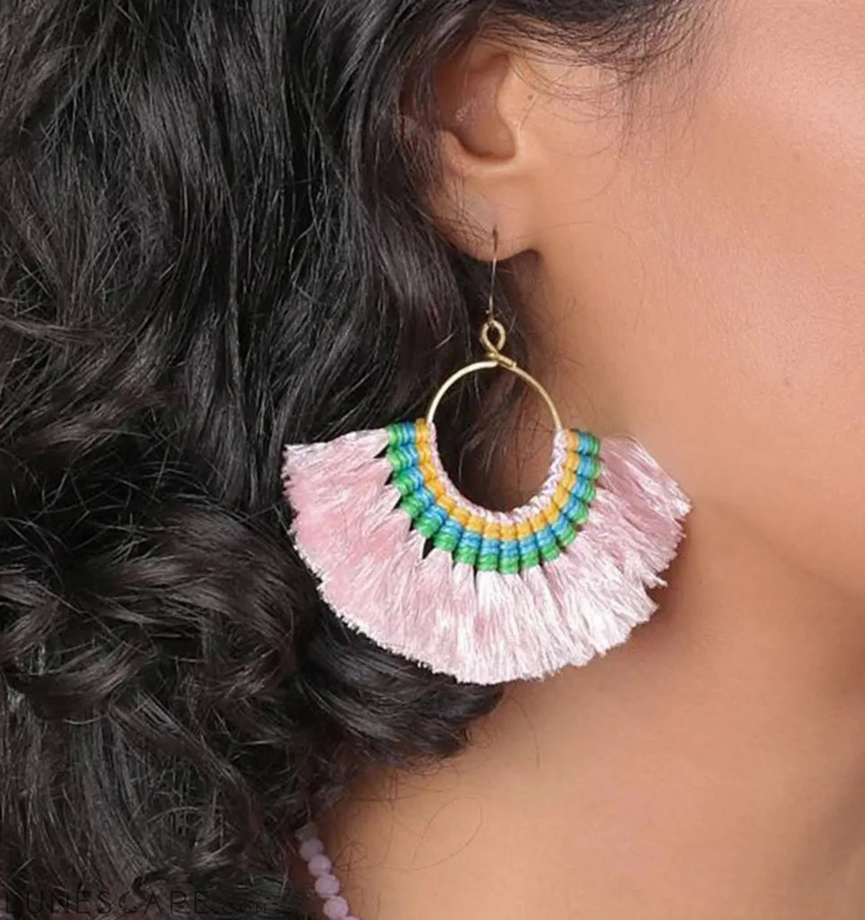 Tassel Fan Earrings LUNESCAPE