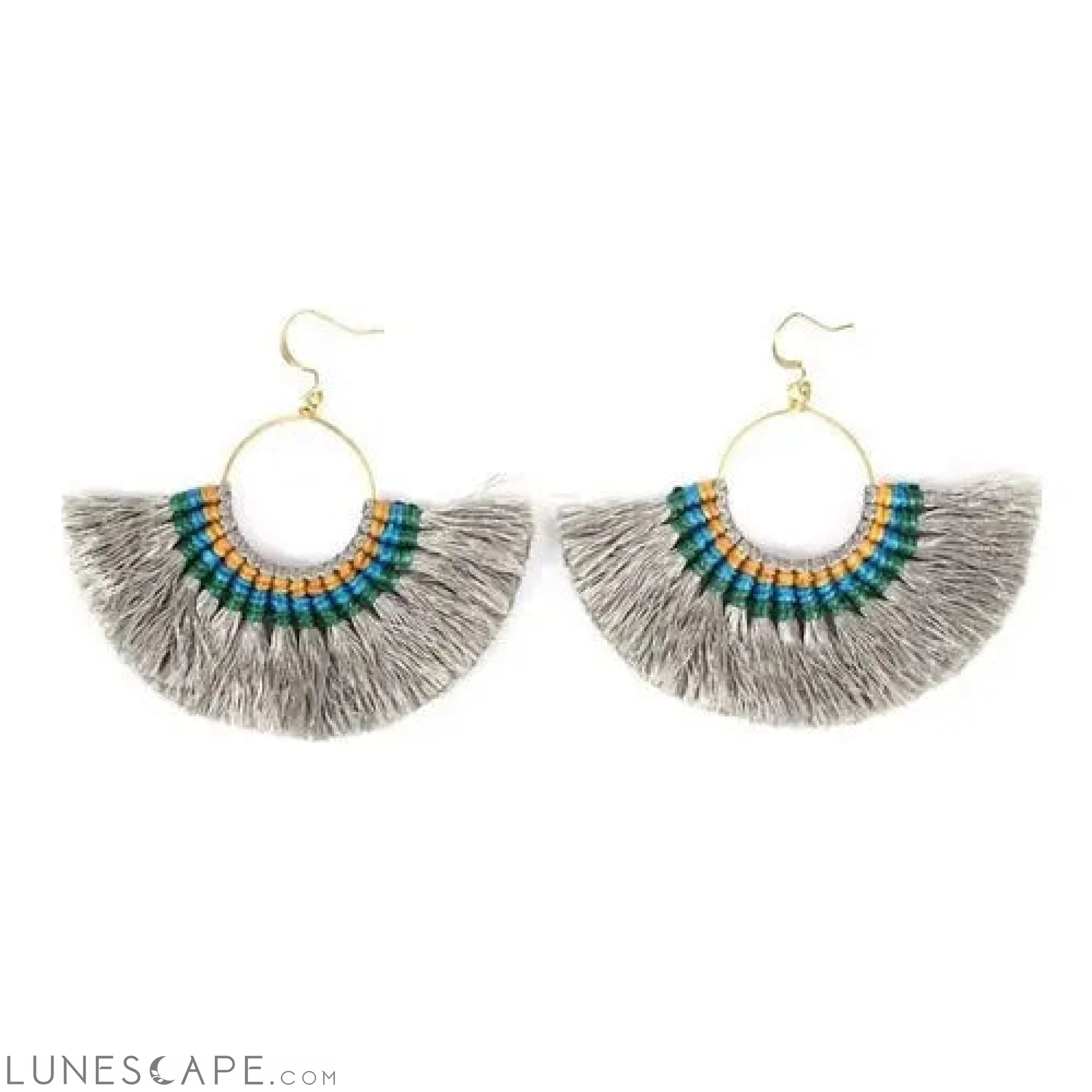 Tassel Fan Earrings LUNESCAPE