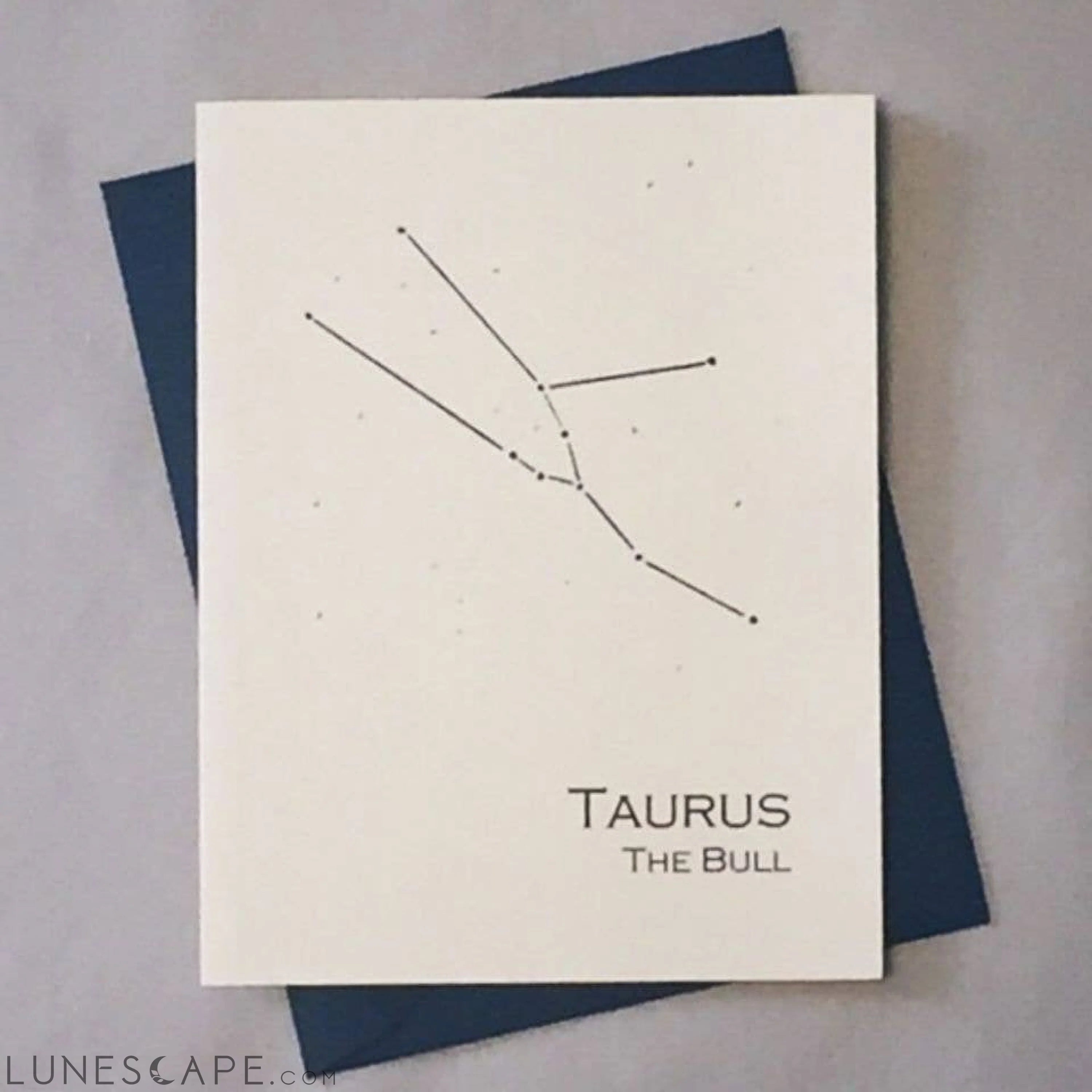 Taurus Constellation Zodiac Sign Birthday Card LUNESCAPE