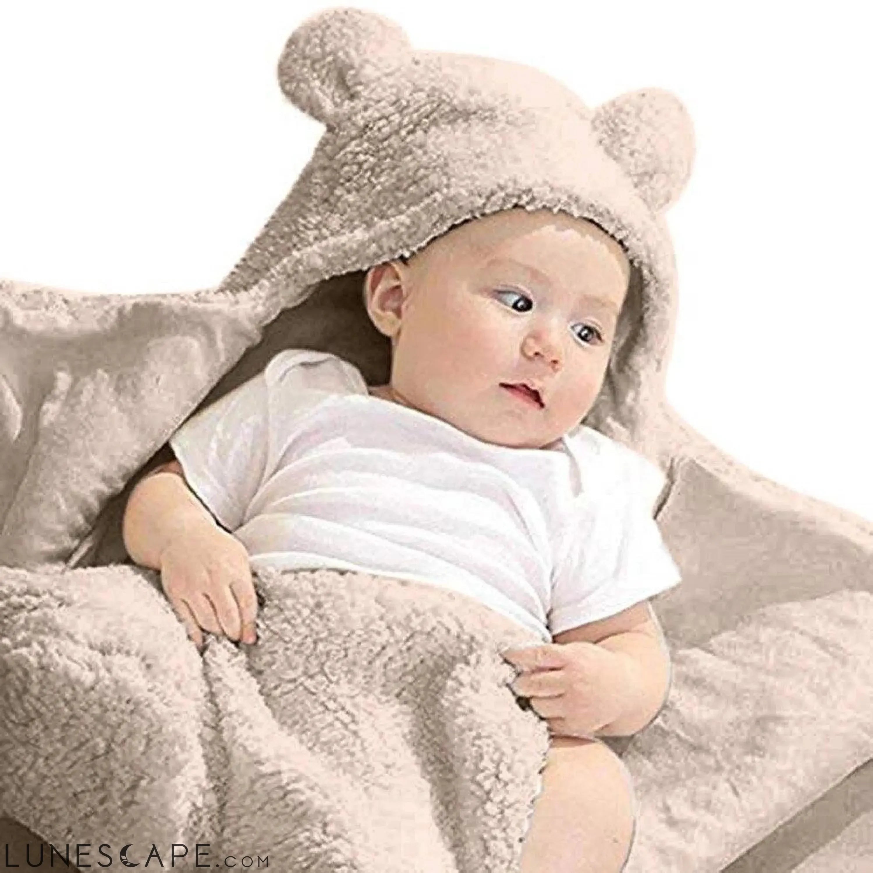 "Teddy Bear Picnic" Cozy Hooded Baby Blanket LUNESCAPE