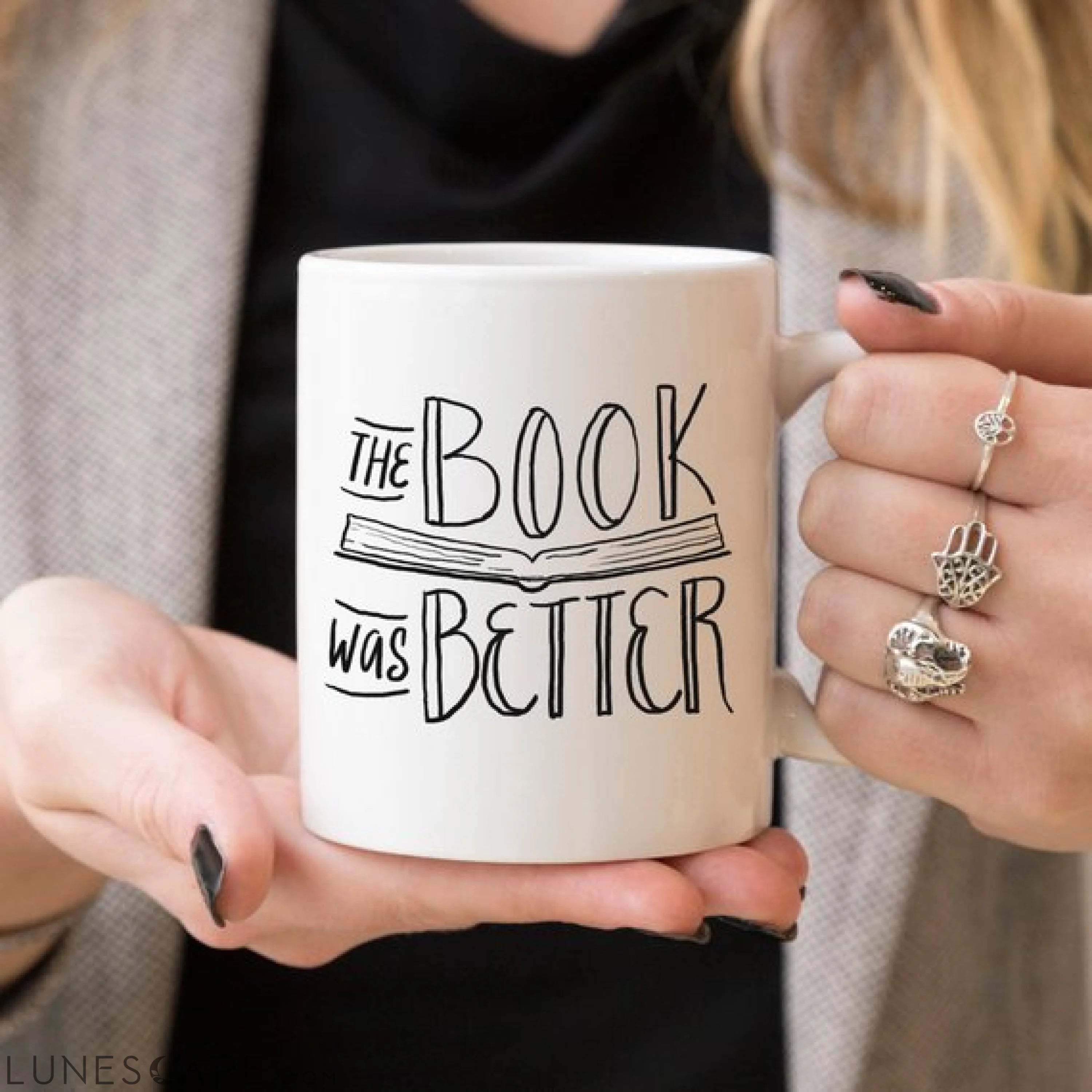 The Book Was Better, Coffee Mug, Coffee Cup, Funny LUNESCAPE