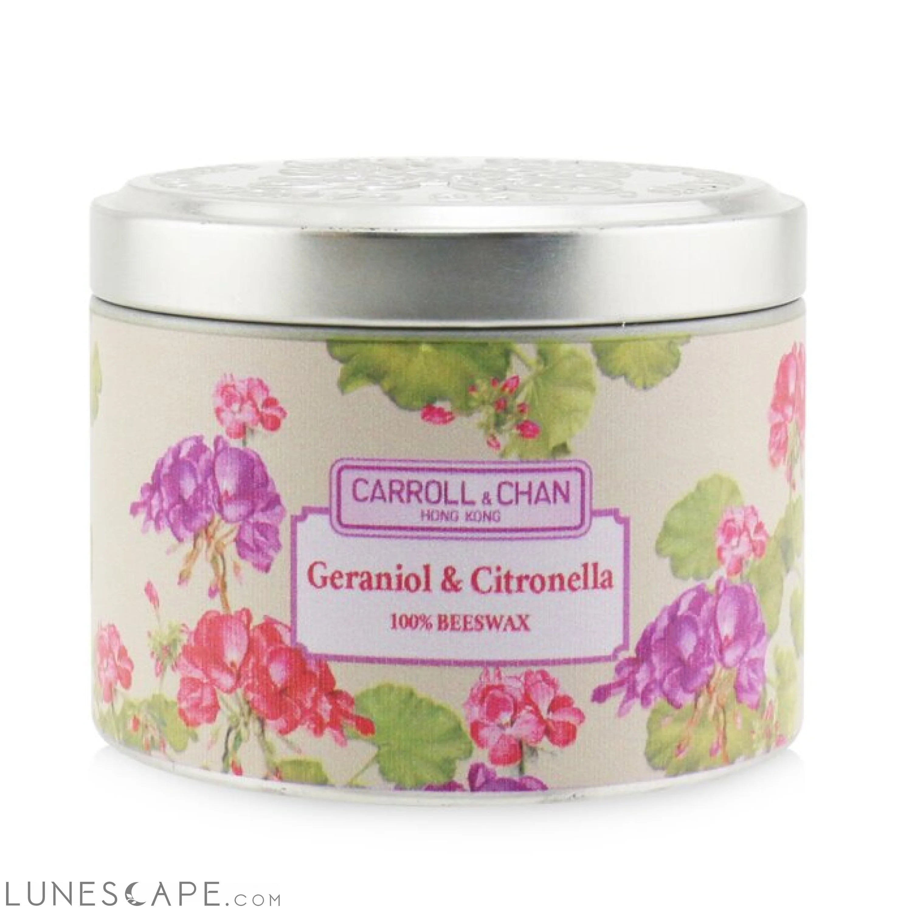 The CANDLE COMPANY (CARROLL & CHAN) - 100% Beeswax Tin Candle - Geraniol & Citronella LUNESCAPE