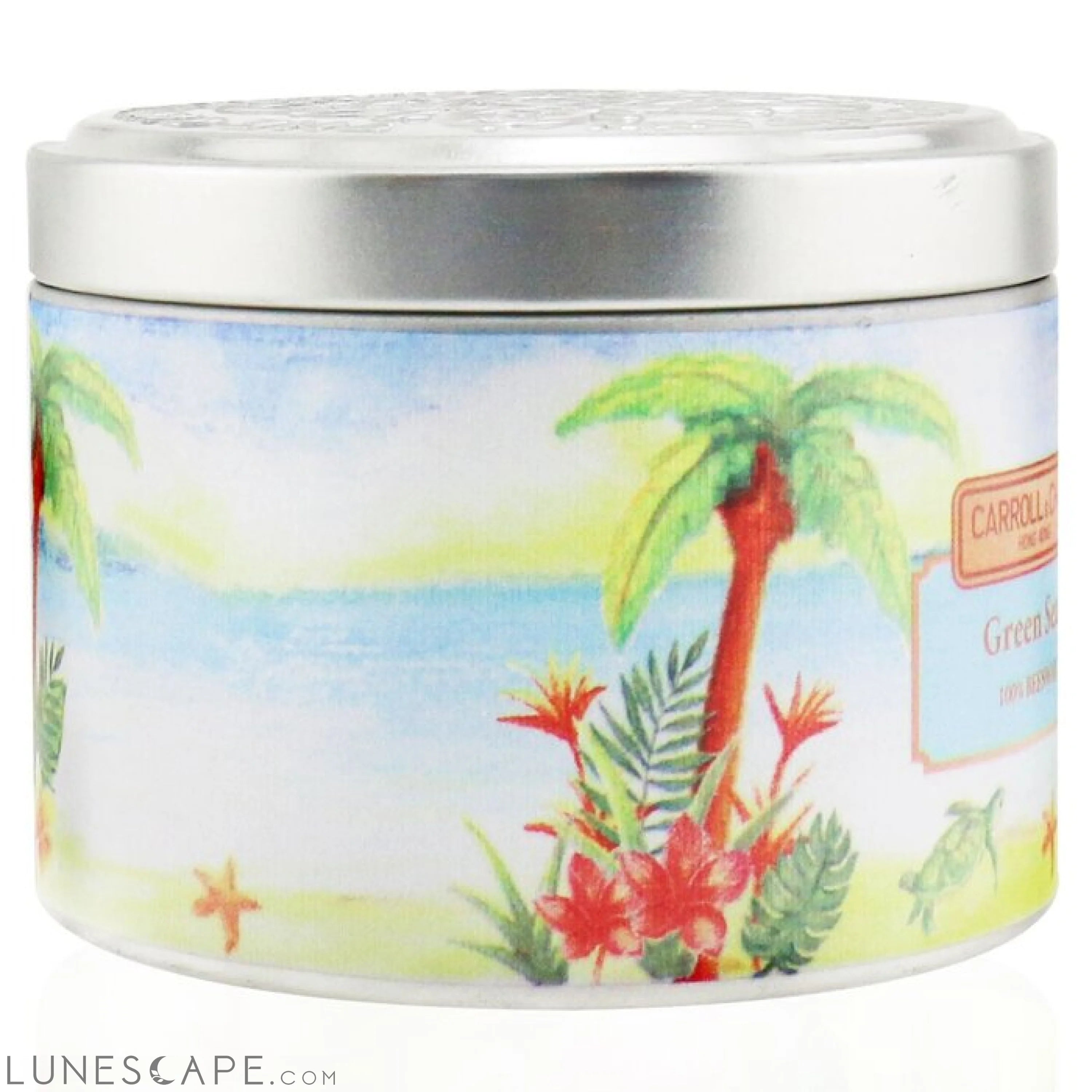 The CANDLE COMPANY (CARROLL & CHAN) - 100% Beeswax Tin Candle - Green Seas LUNESCAPE