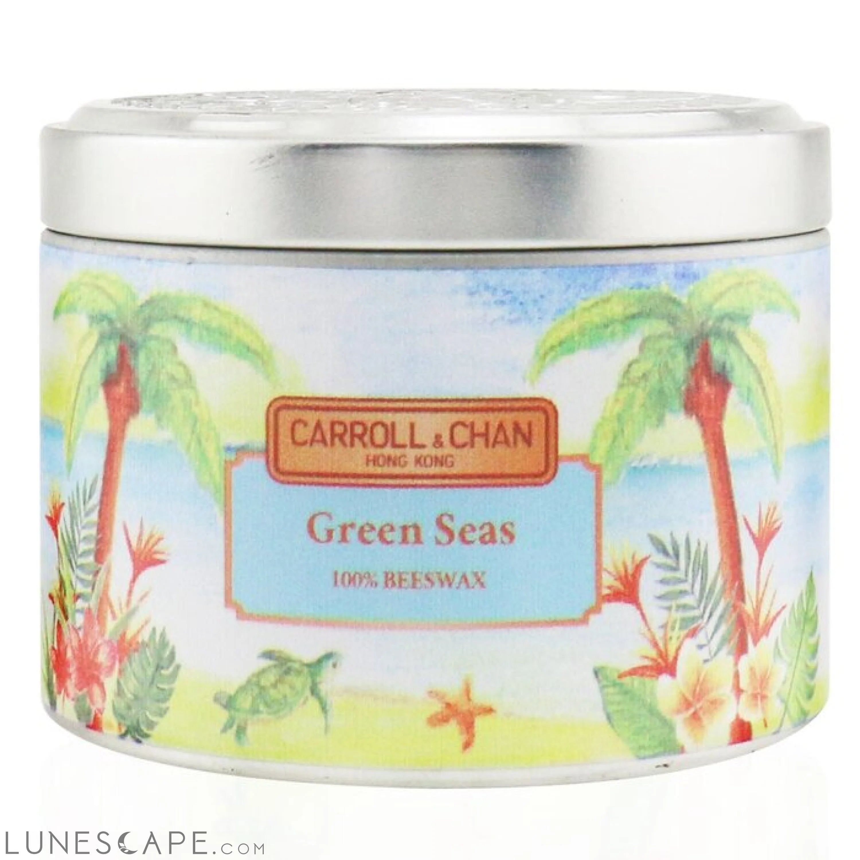 The CANDLE COMPANY (CARROLL & CHAN) - 100% Beeswax Tin Candle - Green Seas LUNESCAPE