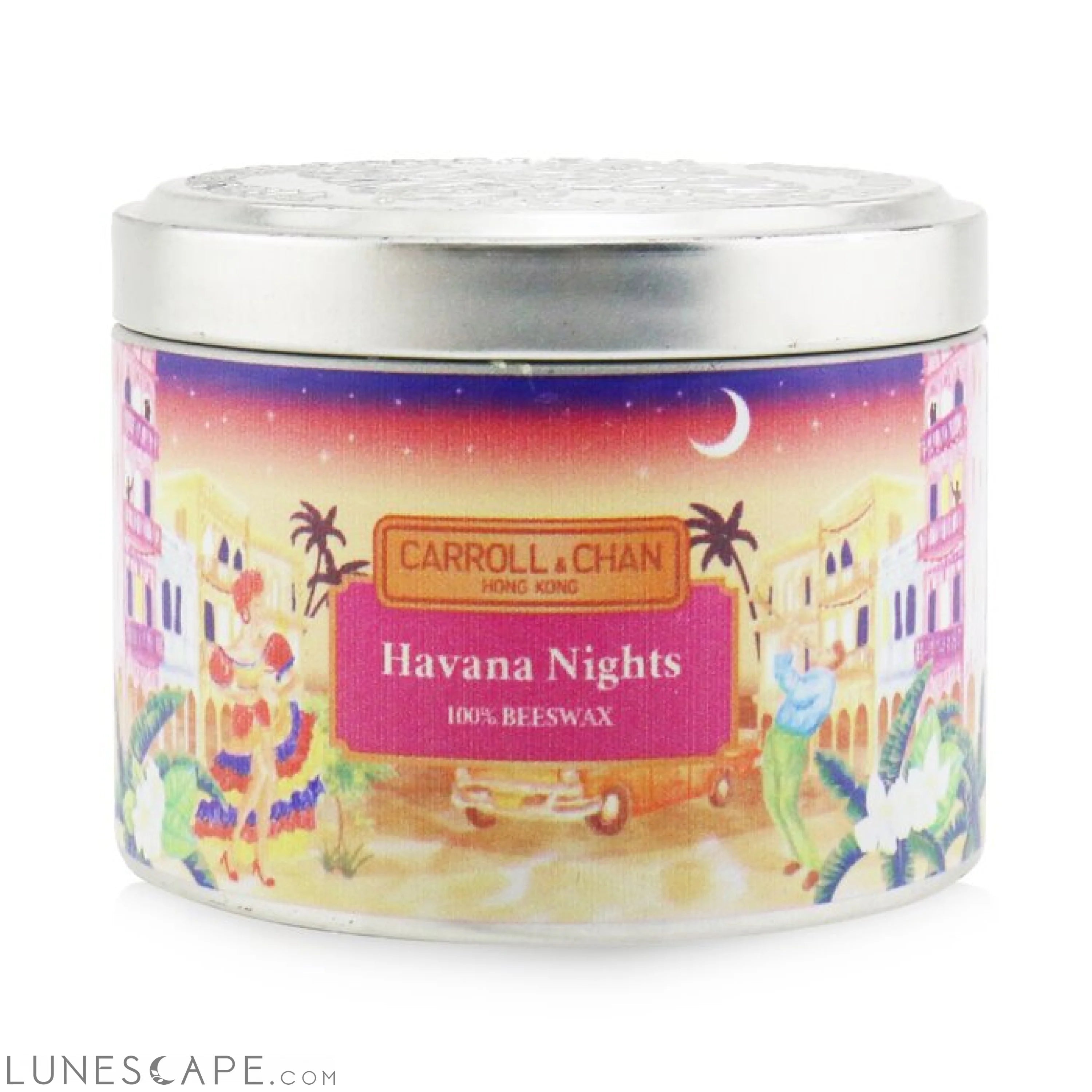 The CANDLE COMPANY (CARROLL & CHAN) - 100% Beeswax Tin Candle - Havana Nights LUNESCAPE