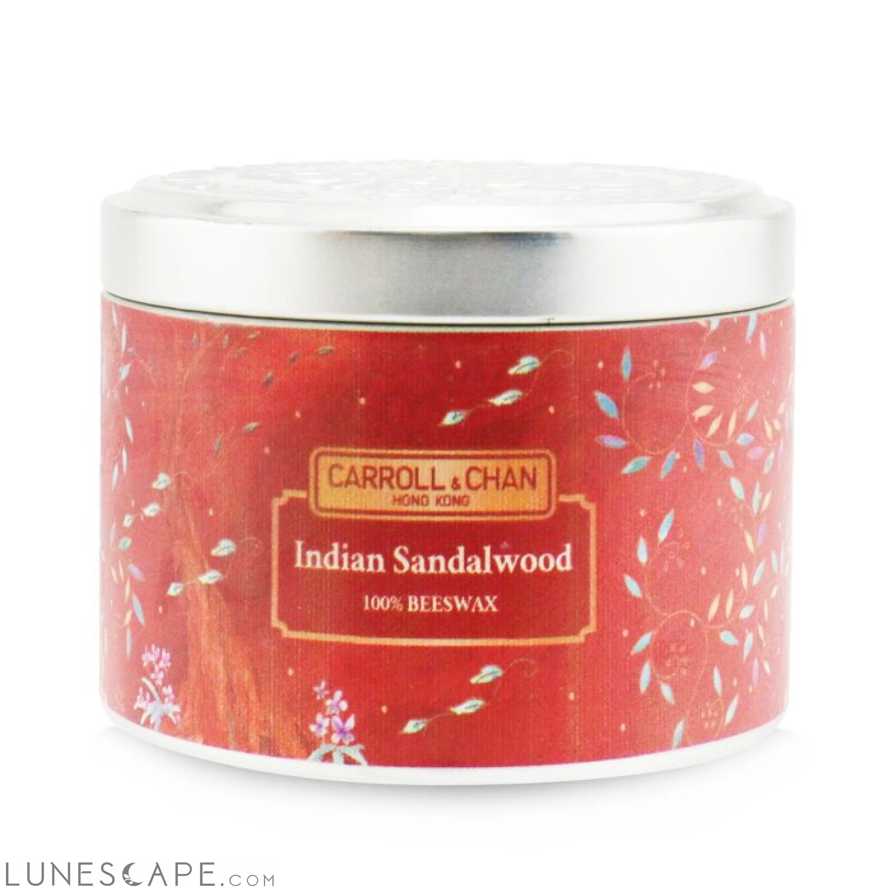 The CANDLE COMPANY (CARROLL & CHAN) - 100% Beeswax Tin Candle - Indian Sandalwood LUNESCAPE