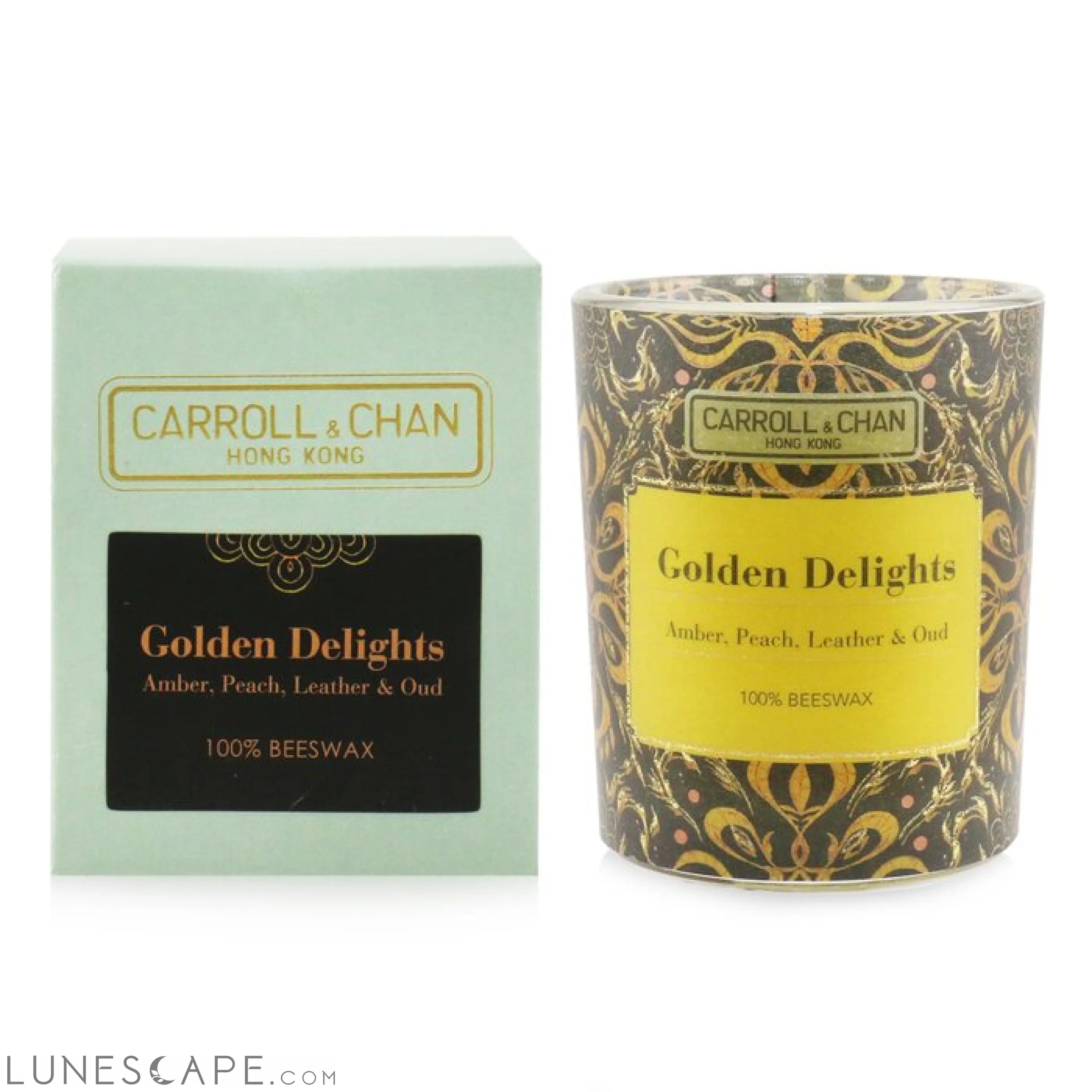 The CANDLE COMPANY (CARROLL & CHAN) - 100% Beeswax Votive Candle - Golden Delights LUNESCAPE