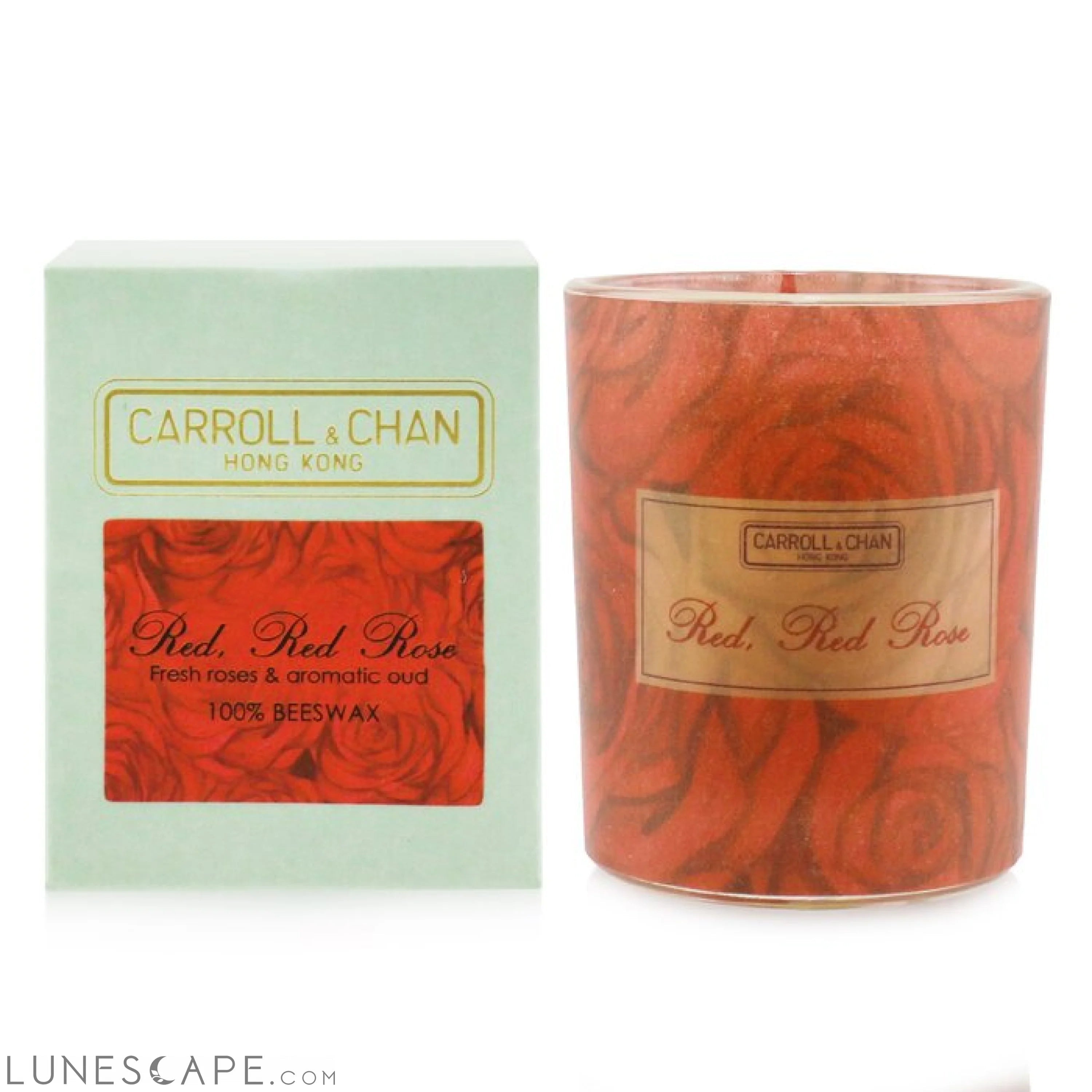 The CANDLE COMPANY (CARROLL & CHAN) - 100% Beeswax Votive Candle - Red Red Rose LUNESCAPE