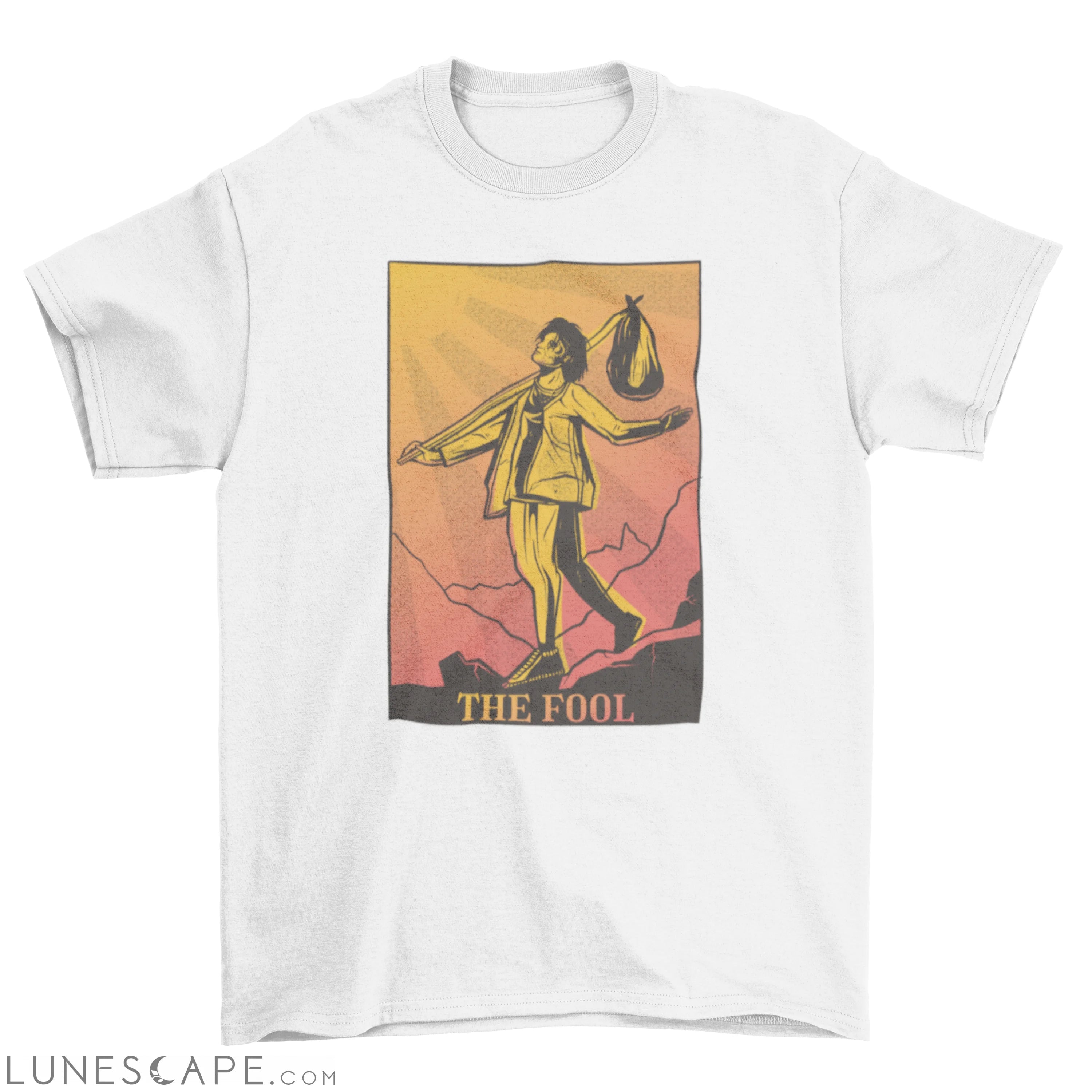 The Fool tarot card t-shirt design LUNESCAPE