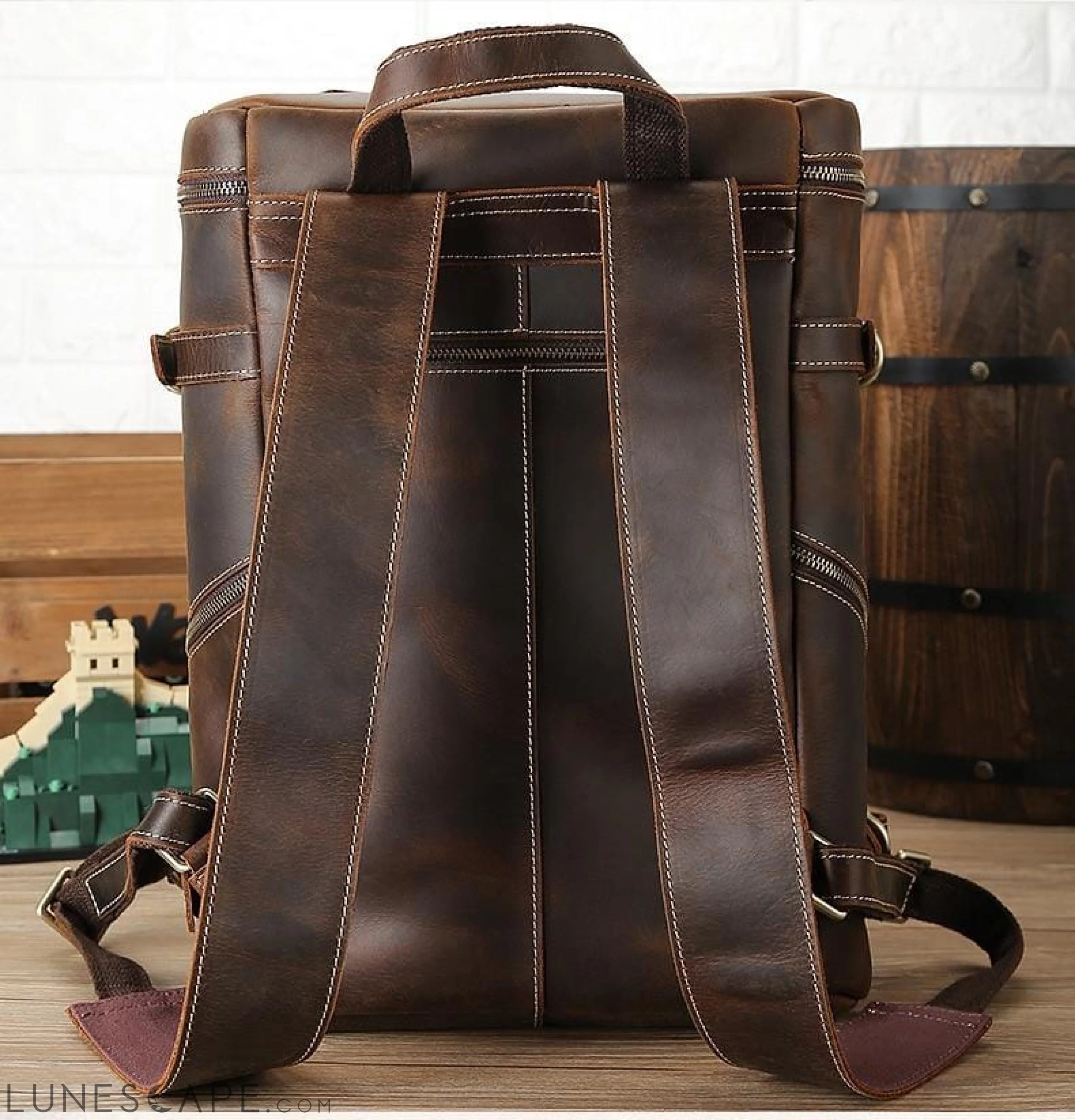 The Raoul Backpack | Handmade Vintage Leather Backpack LUNESCAPE