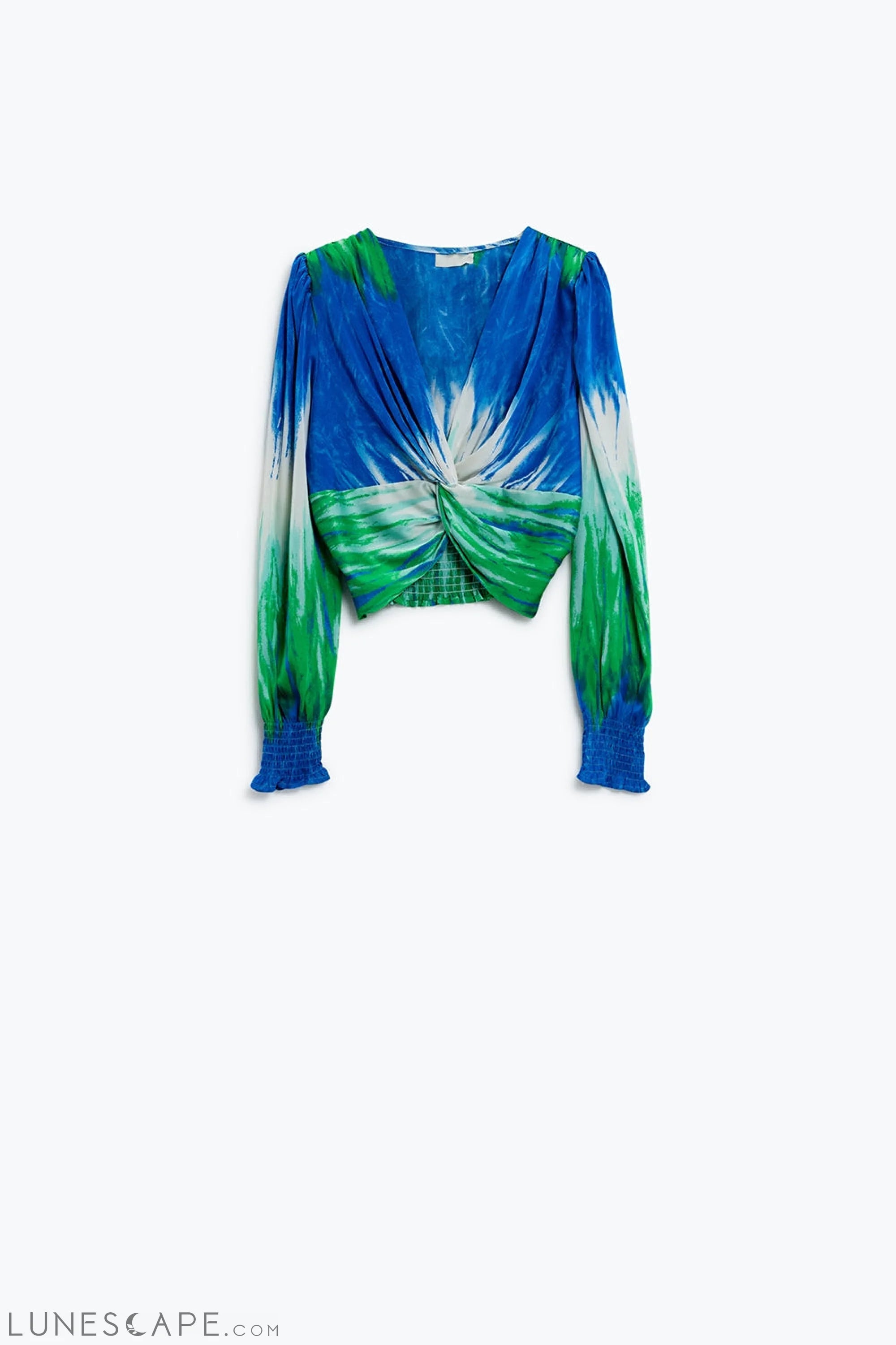 Tie-Dye Longsleeve Top Crossed in the Front LUNESCAPE