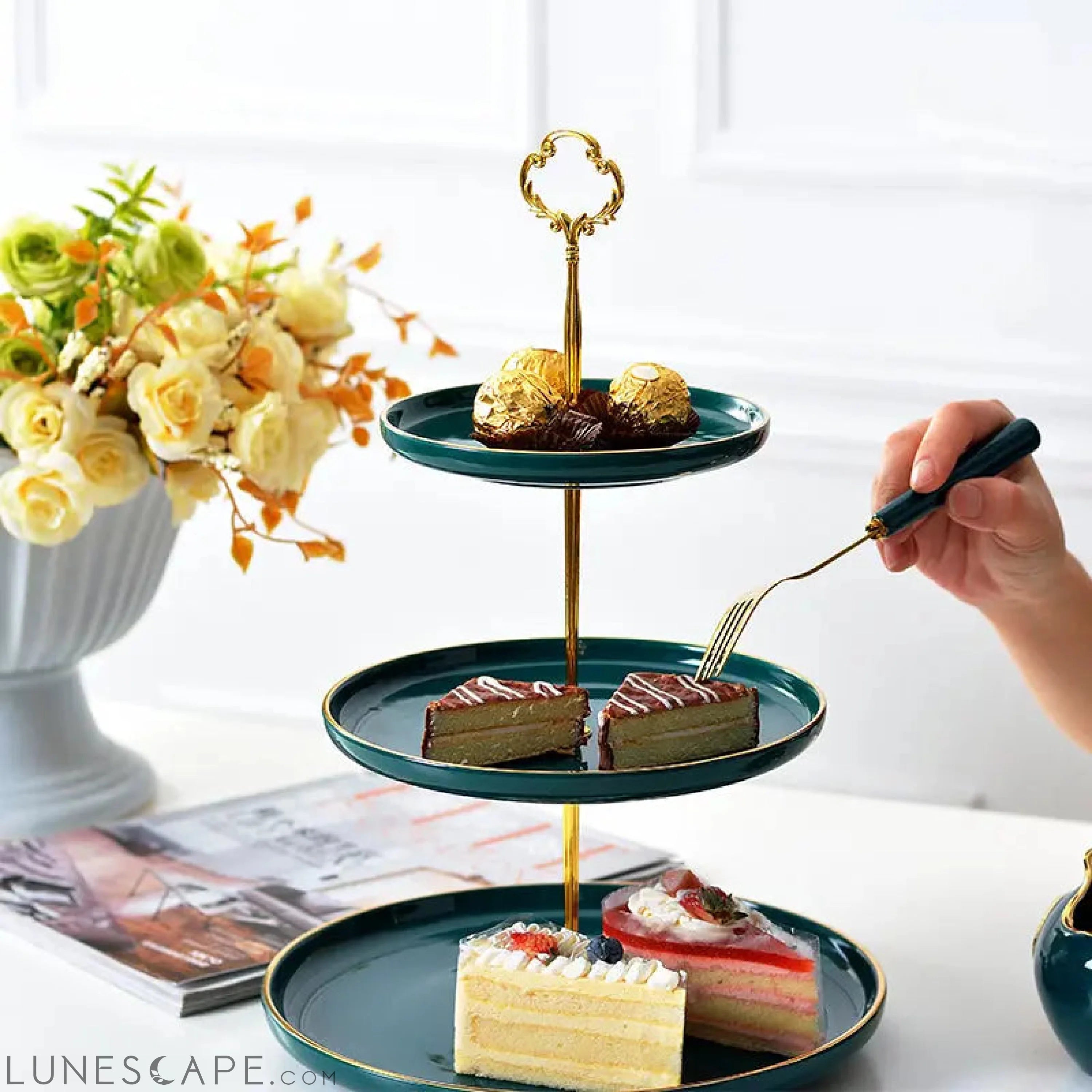 Tiered Dessert Serving Tray LUNESCAPE