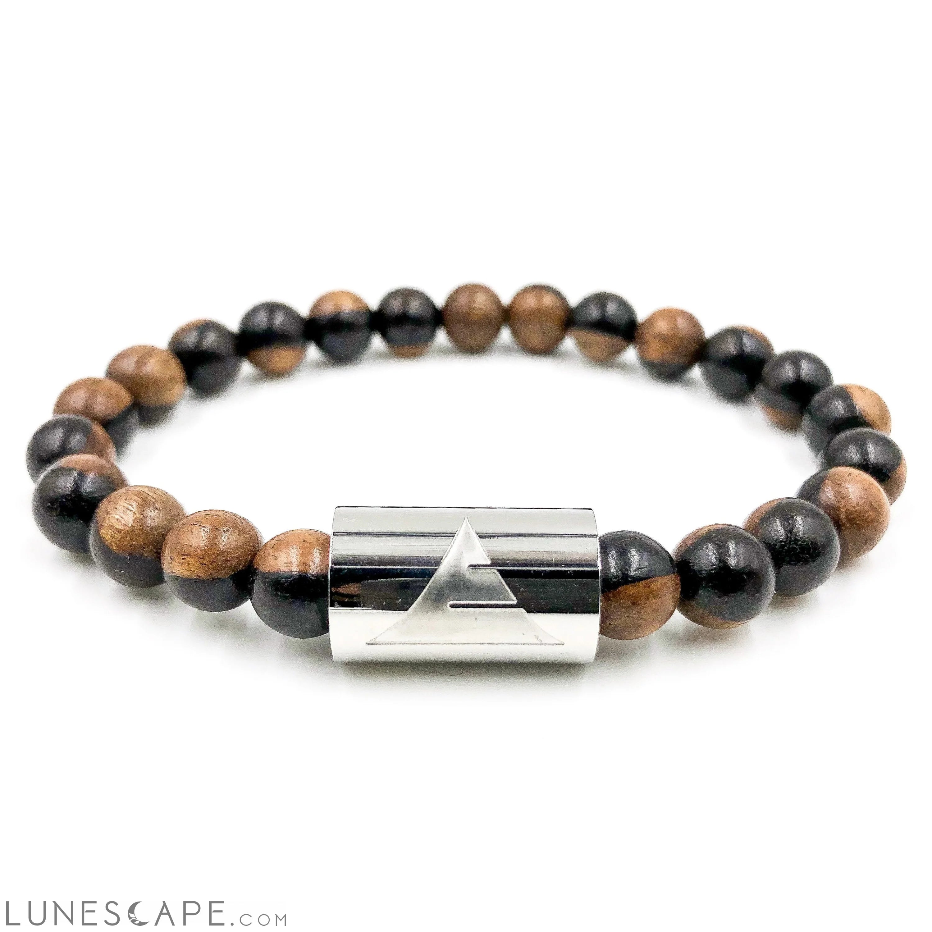Timber - Brown & Black Sandalwood Bracelet LUNESCAPE