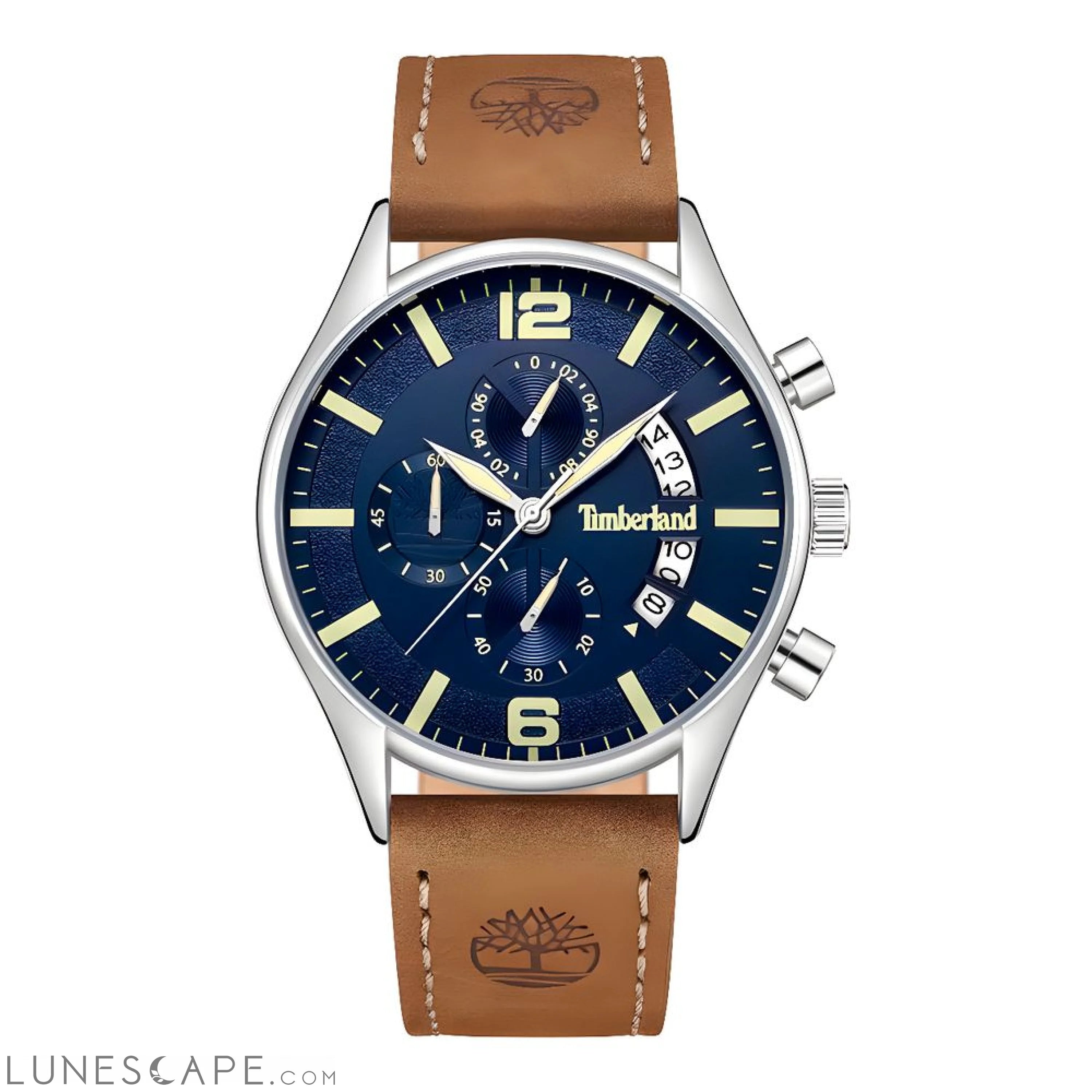 Timberland Brown Leather Watch LUNESCAPE
